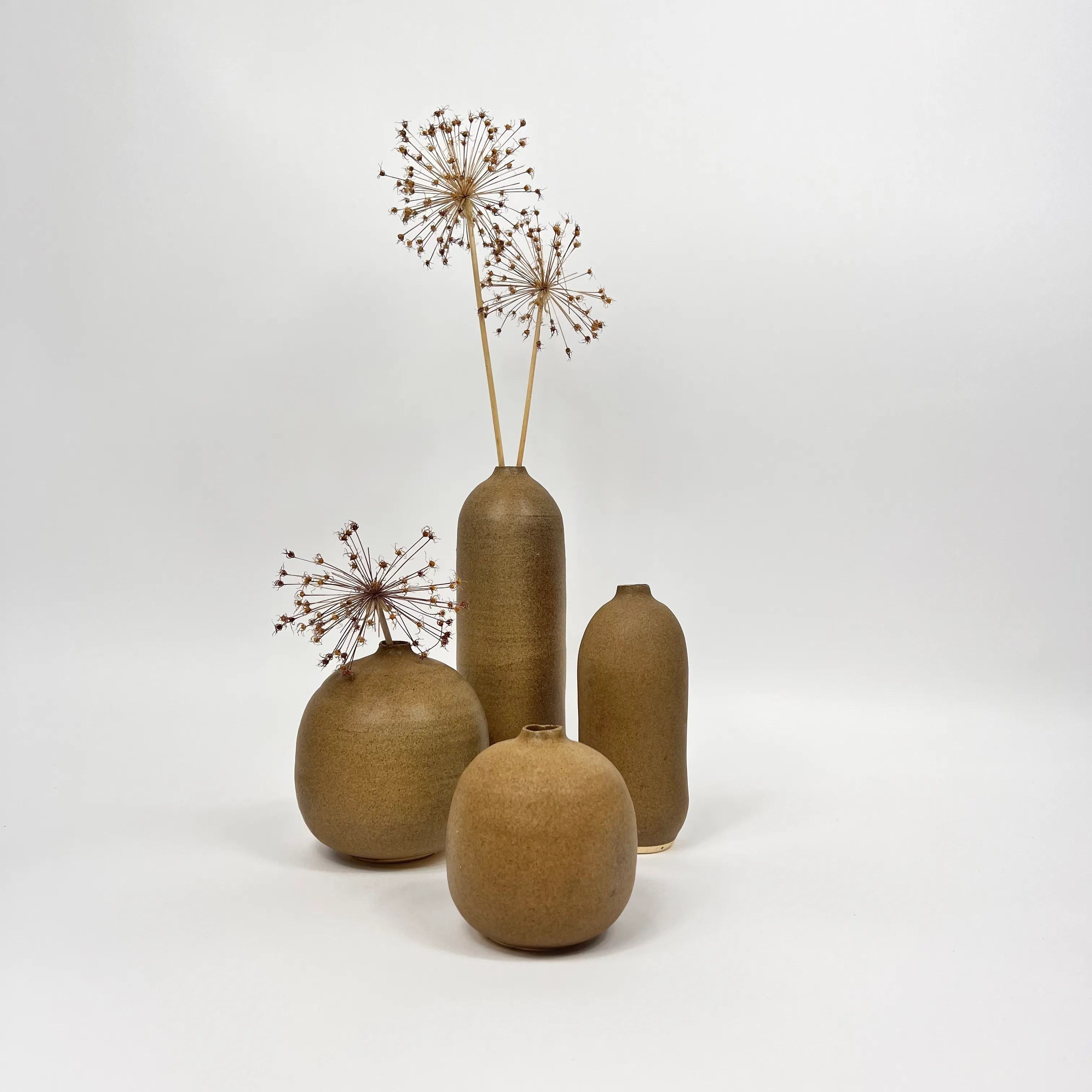 JUDY JACKSON BUD VASES - BROWN