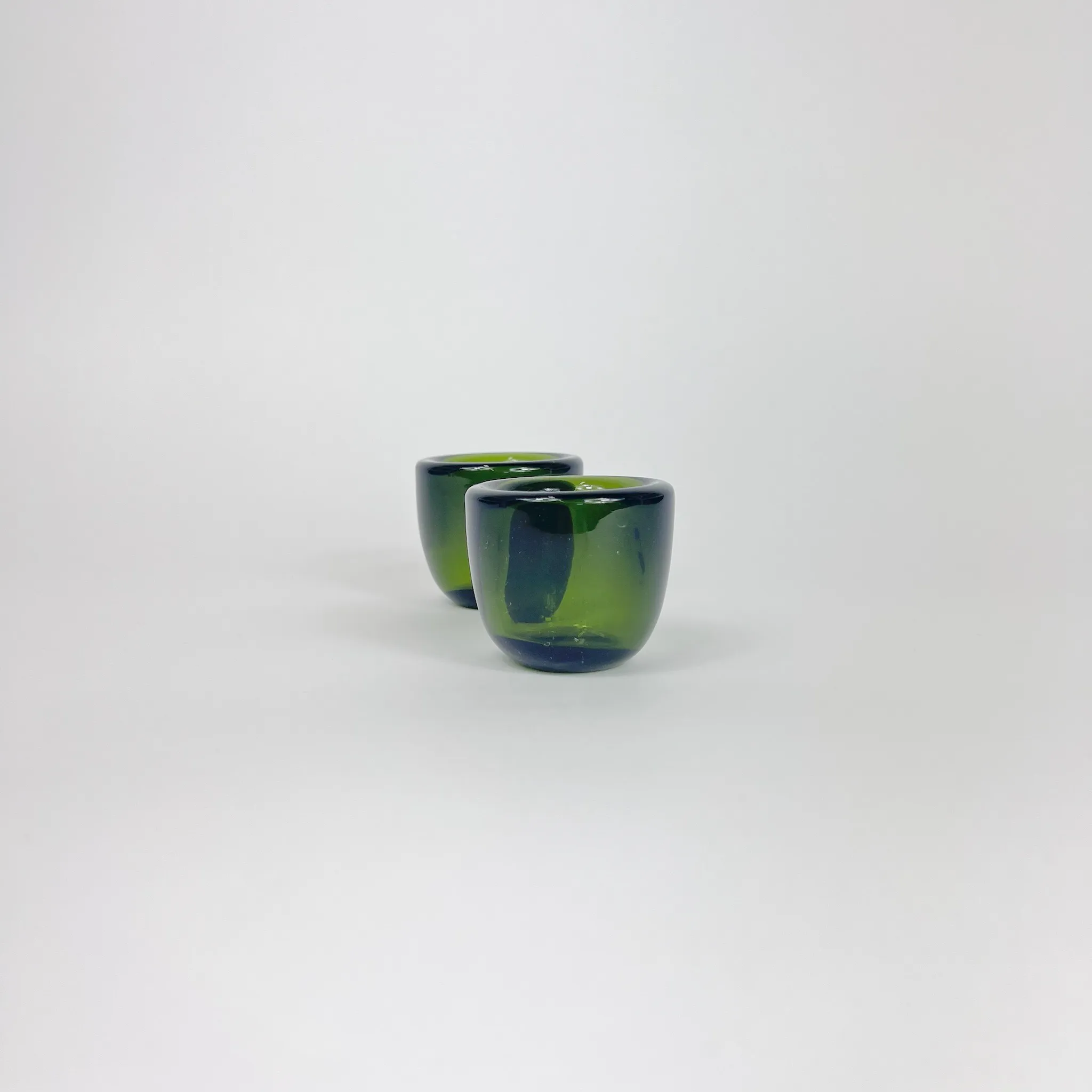 AURORA HANDBLOWN GLASS GREEN VOTIVE