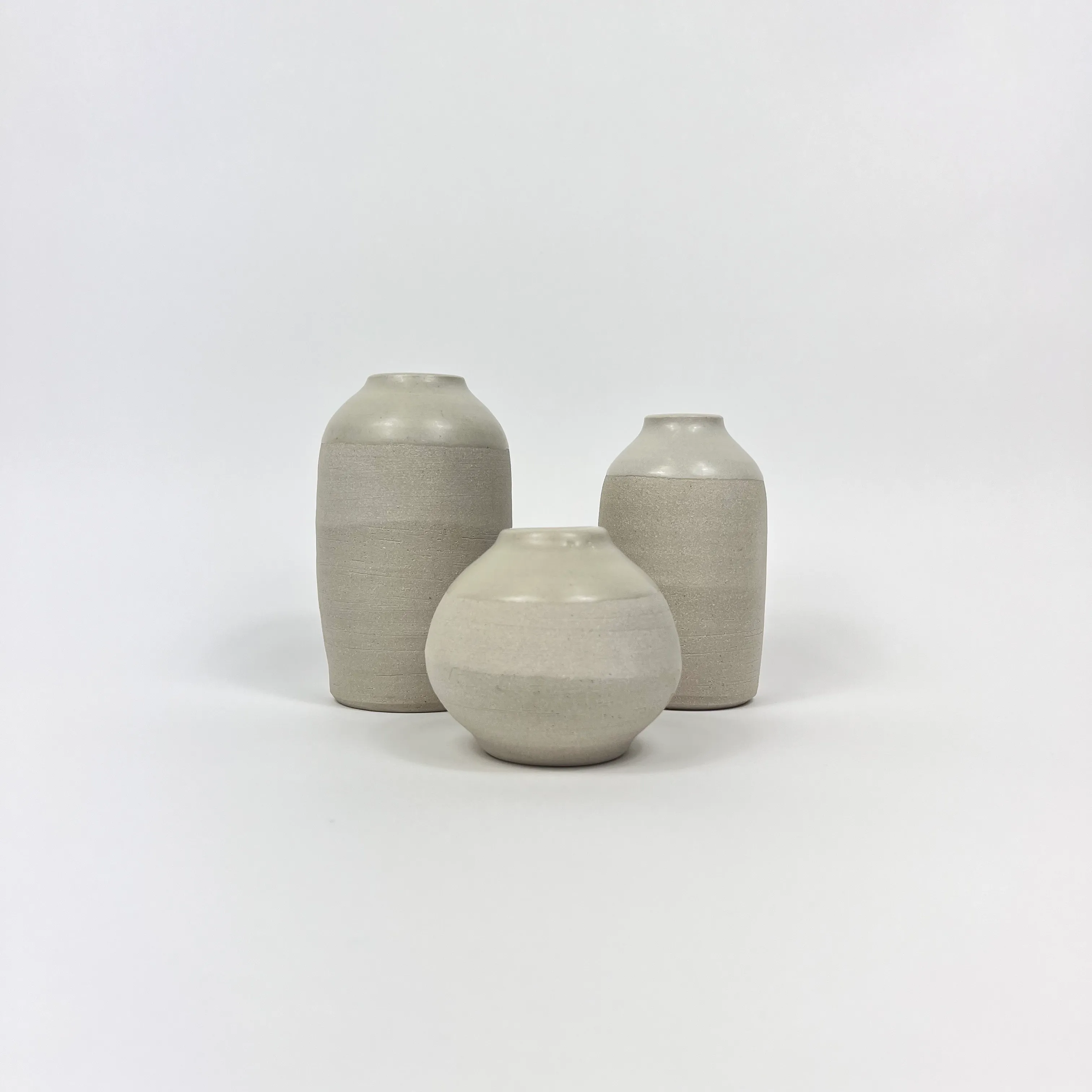 SAND CERAMIC BUD VASES