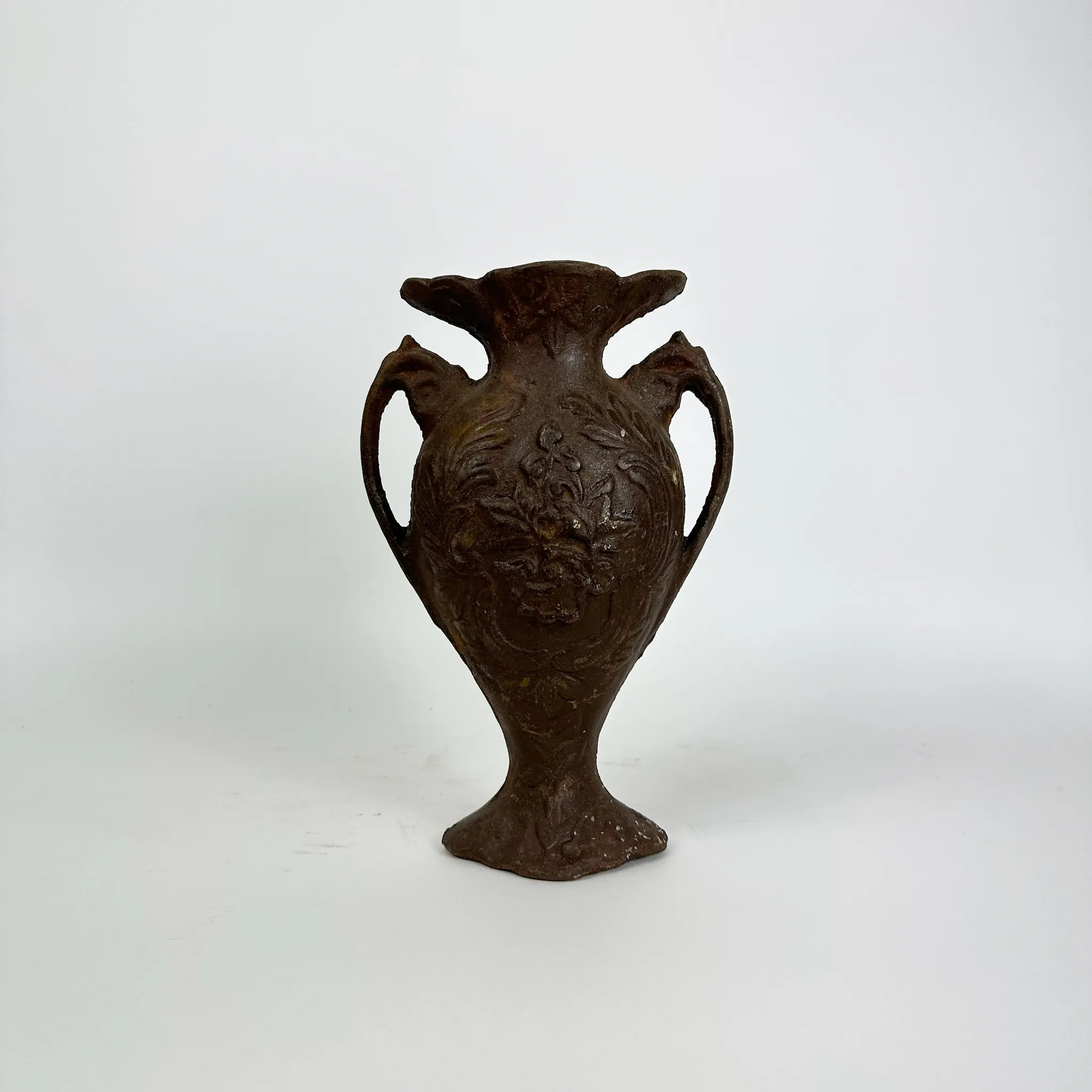 CAST IRON VASE PAIR
