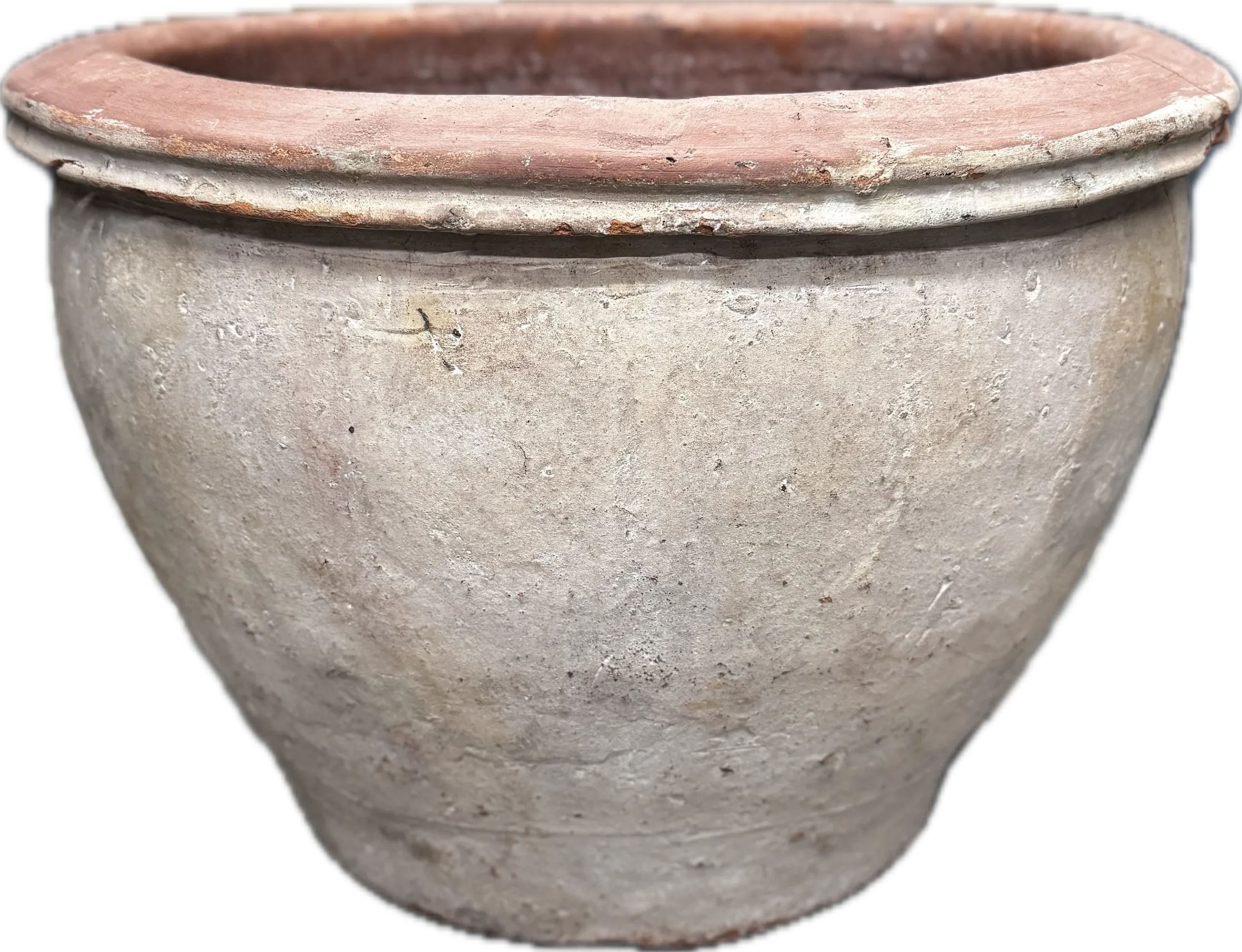 FOOTED TERRA COTTA POT
