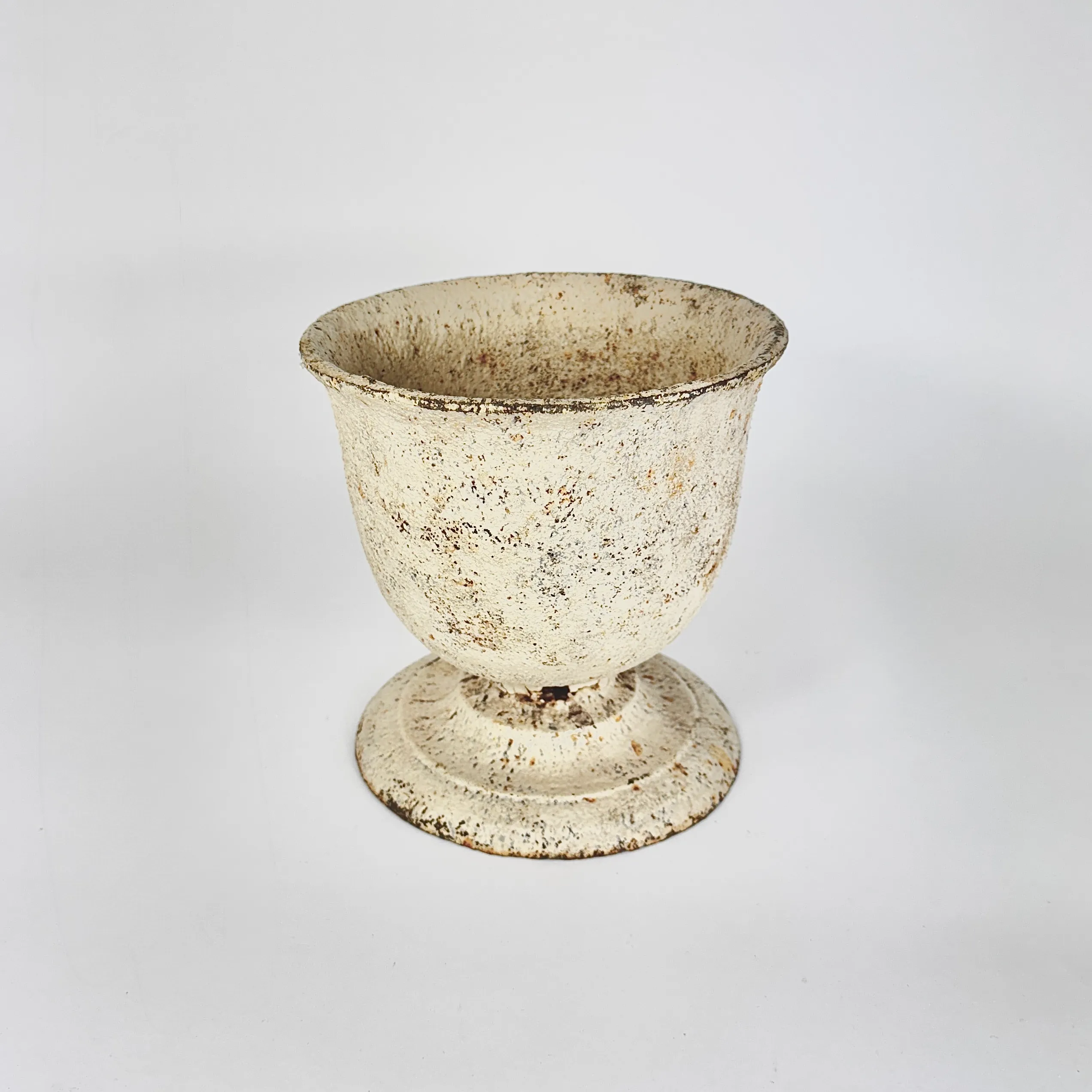 CREAM CAST IRON VASE