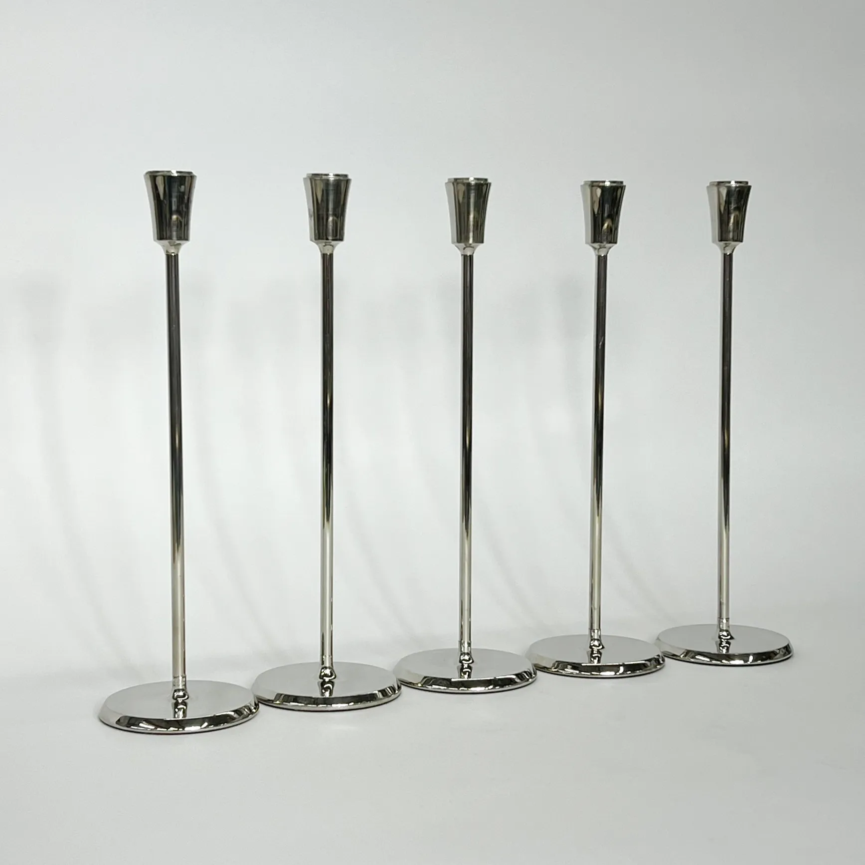 SILVER TALL CANDLESTICK