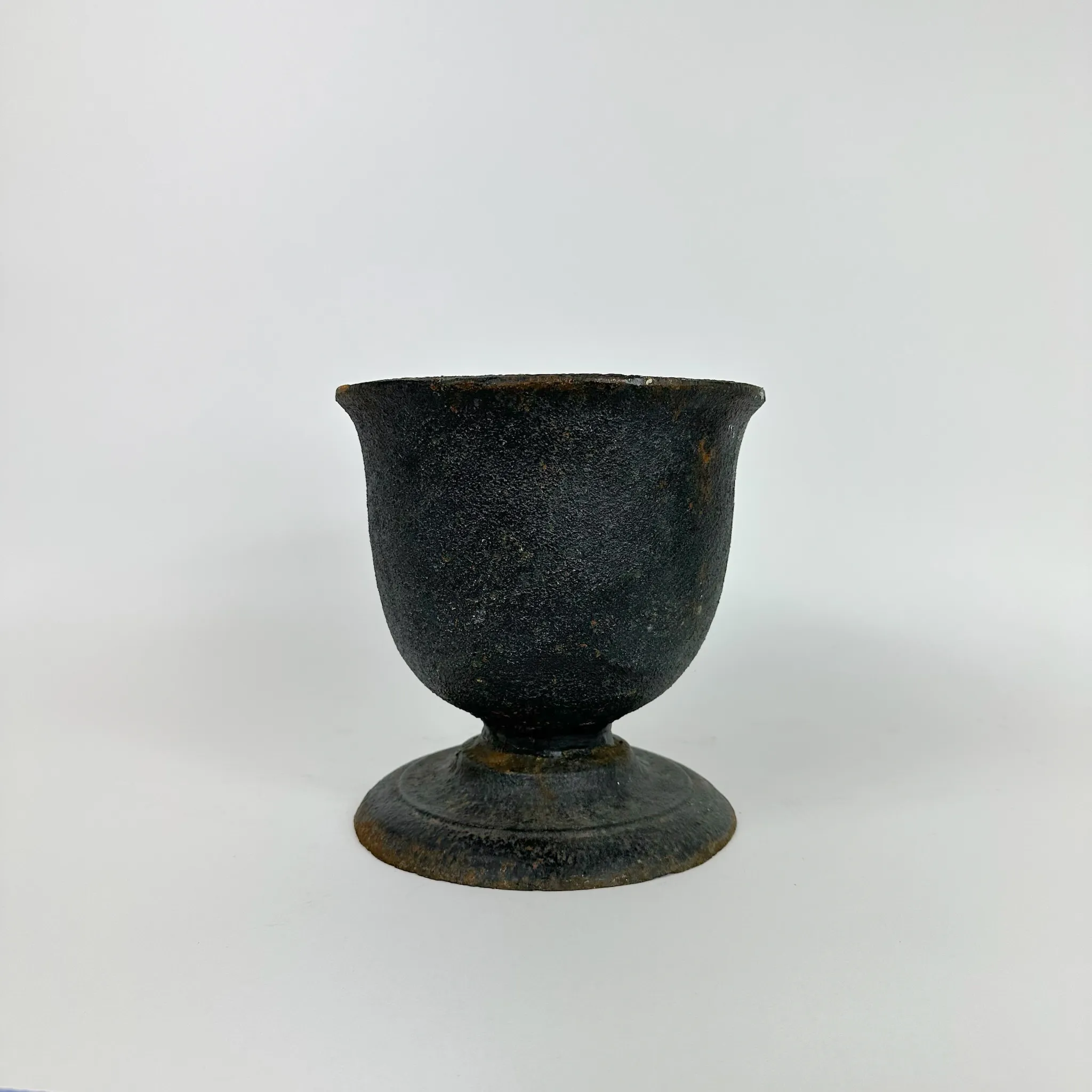BLACK CAST IRON VASE