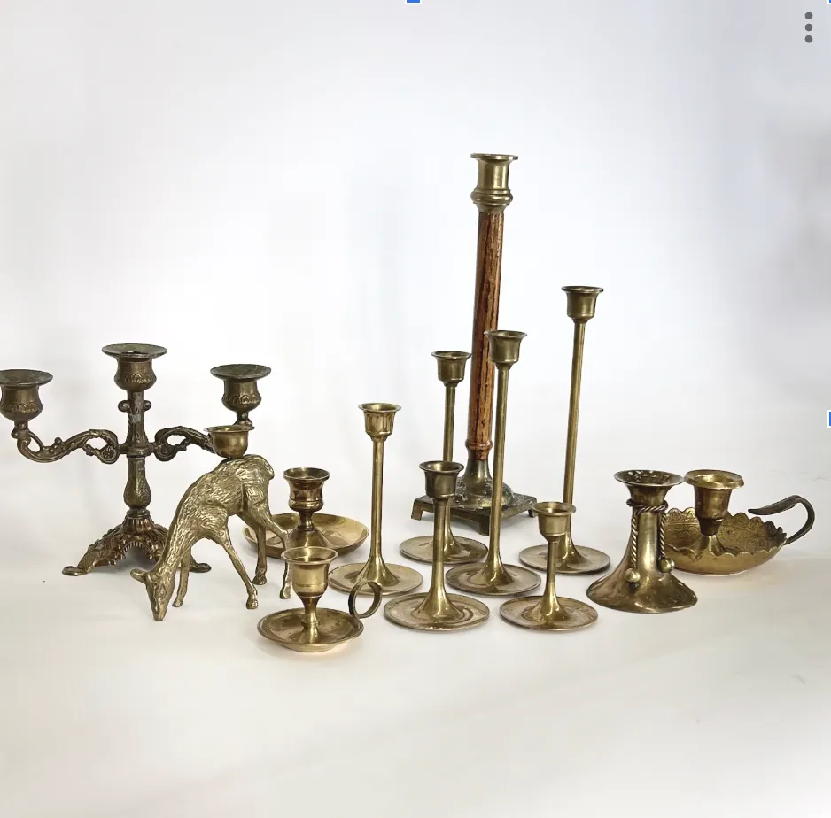 VINTAGE BRASS CANDLESTICKS