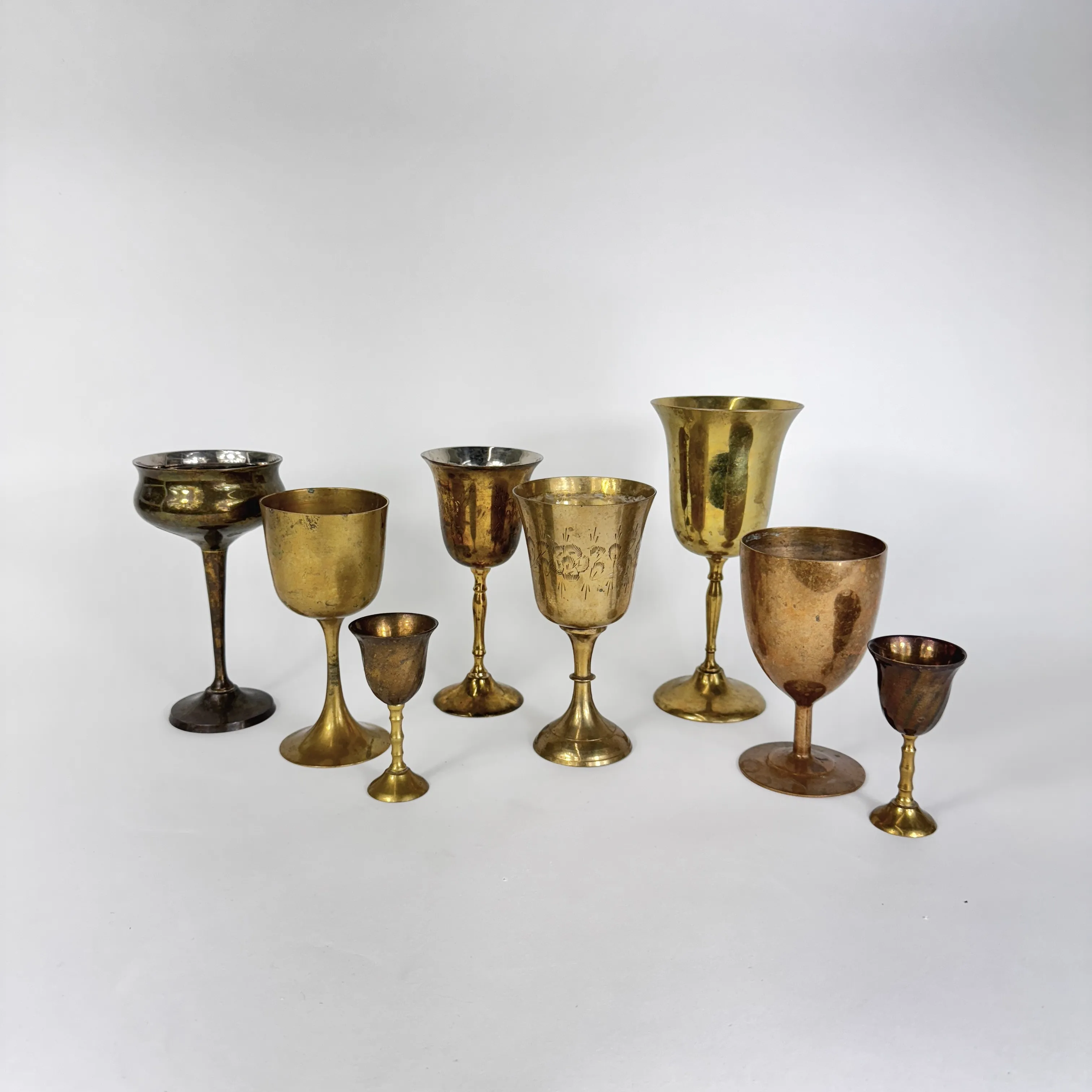 VINTAGE BRASS GOBLET