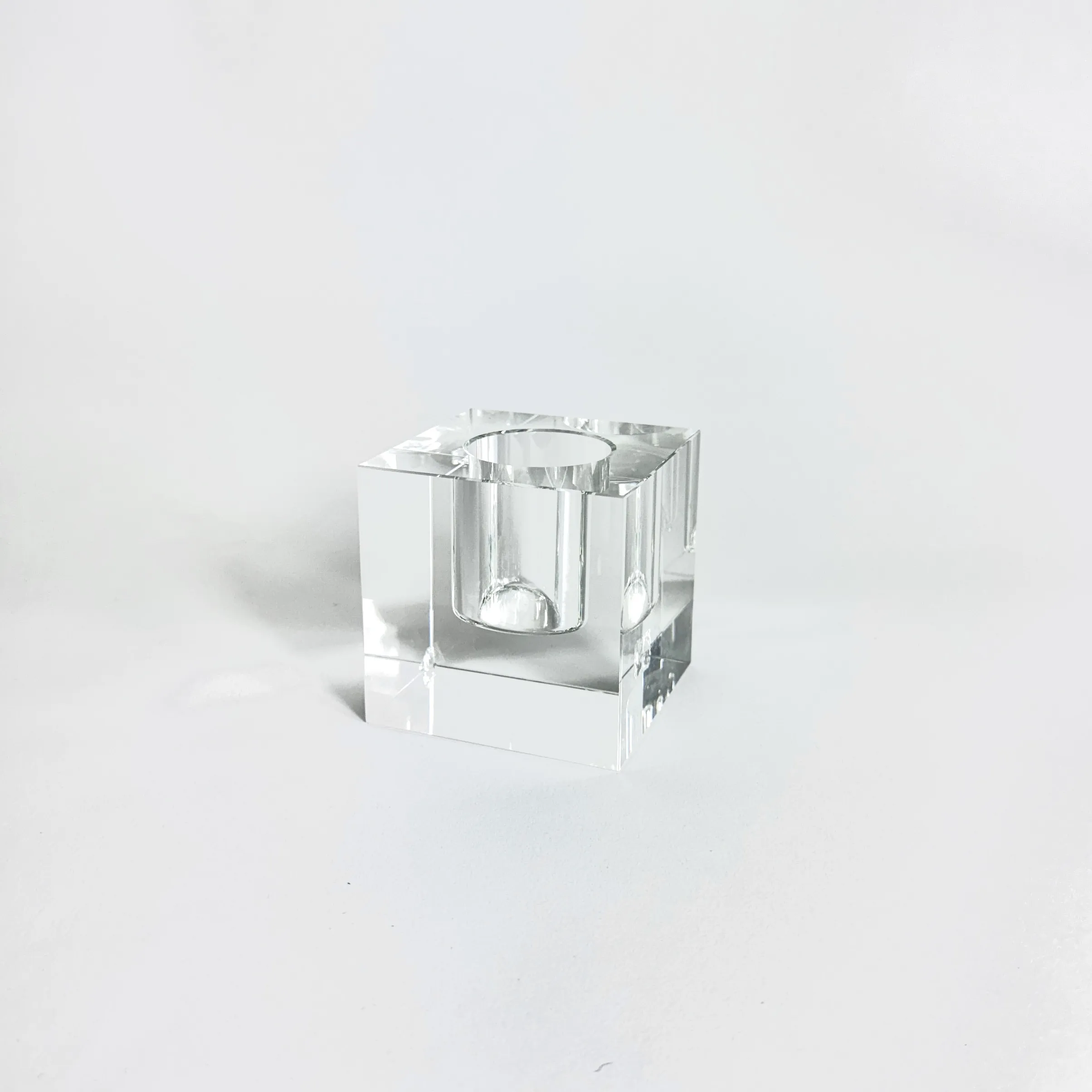 CRYSTAL SQUARE VOTIVE HOLDER