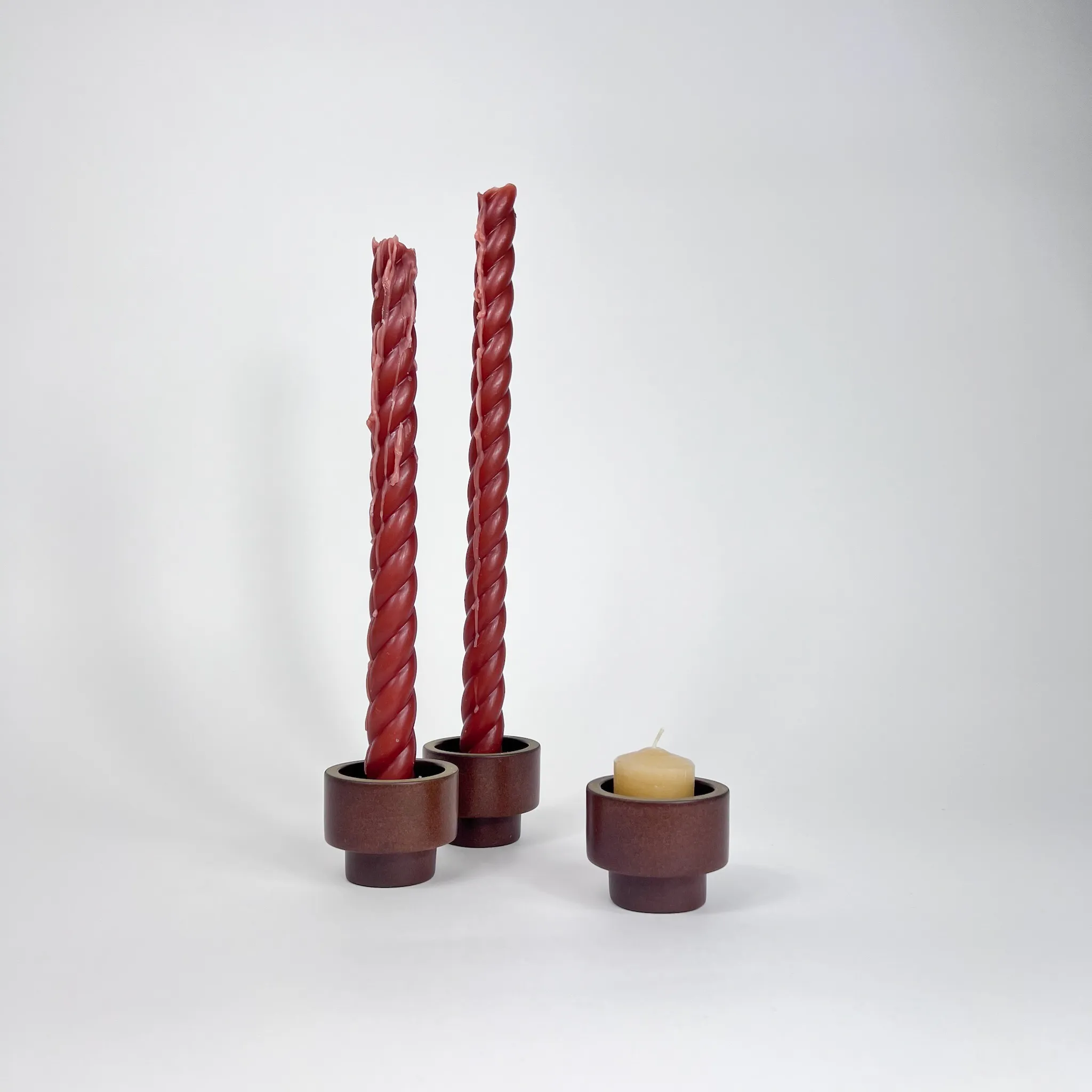 HEATH CANDLE HOLDER - REDWOOD