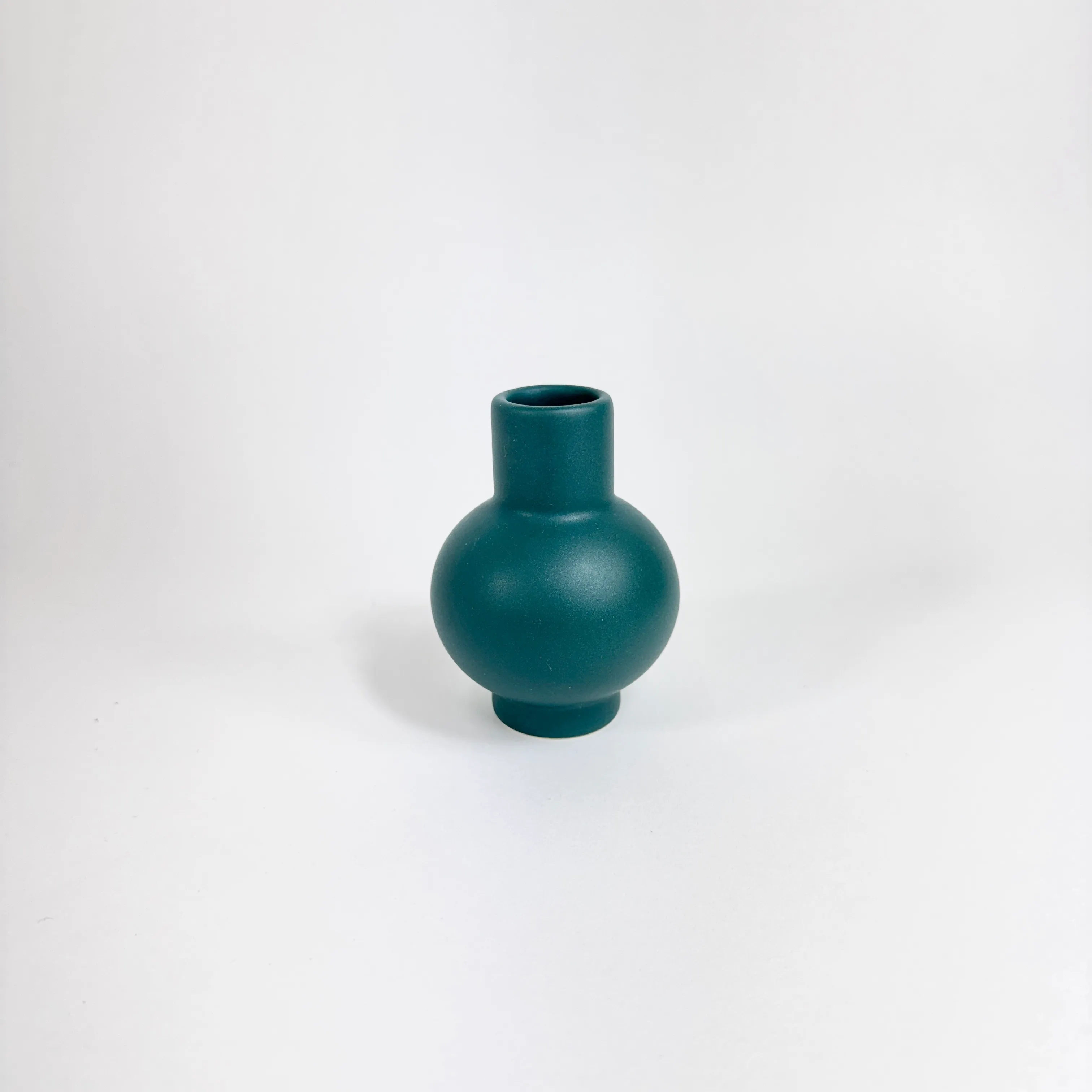 TEAL CERAMIC MINI VASE