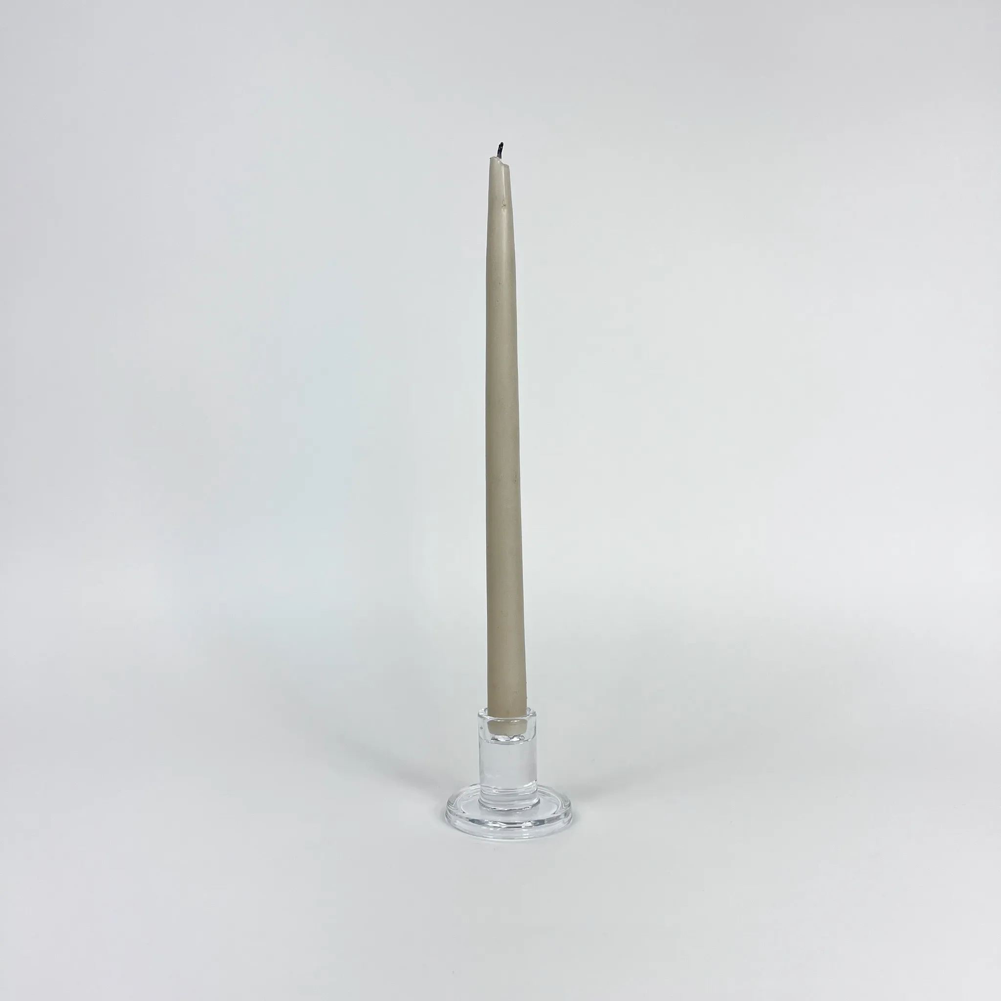 CLEAR GLASS CANDLESTICK