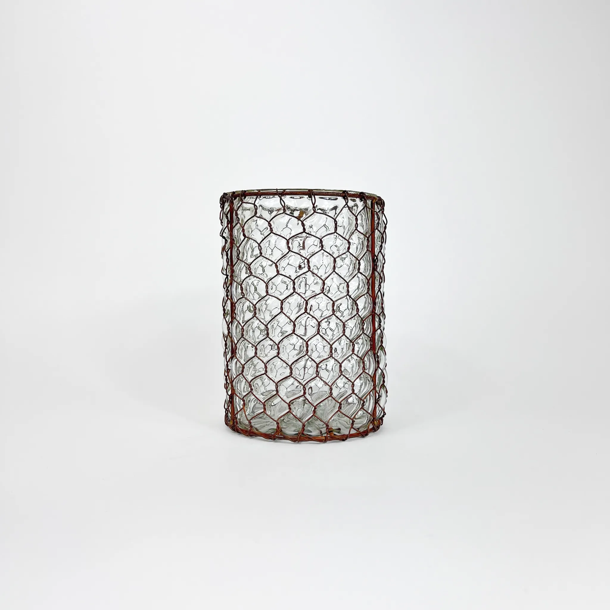 RUST WIRE CANDLE HOLDER