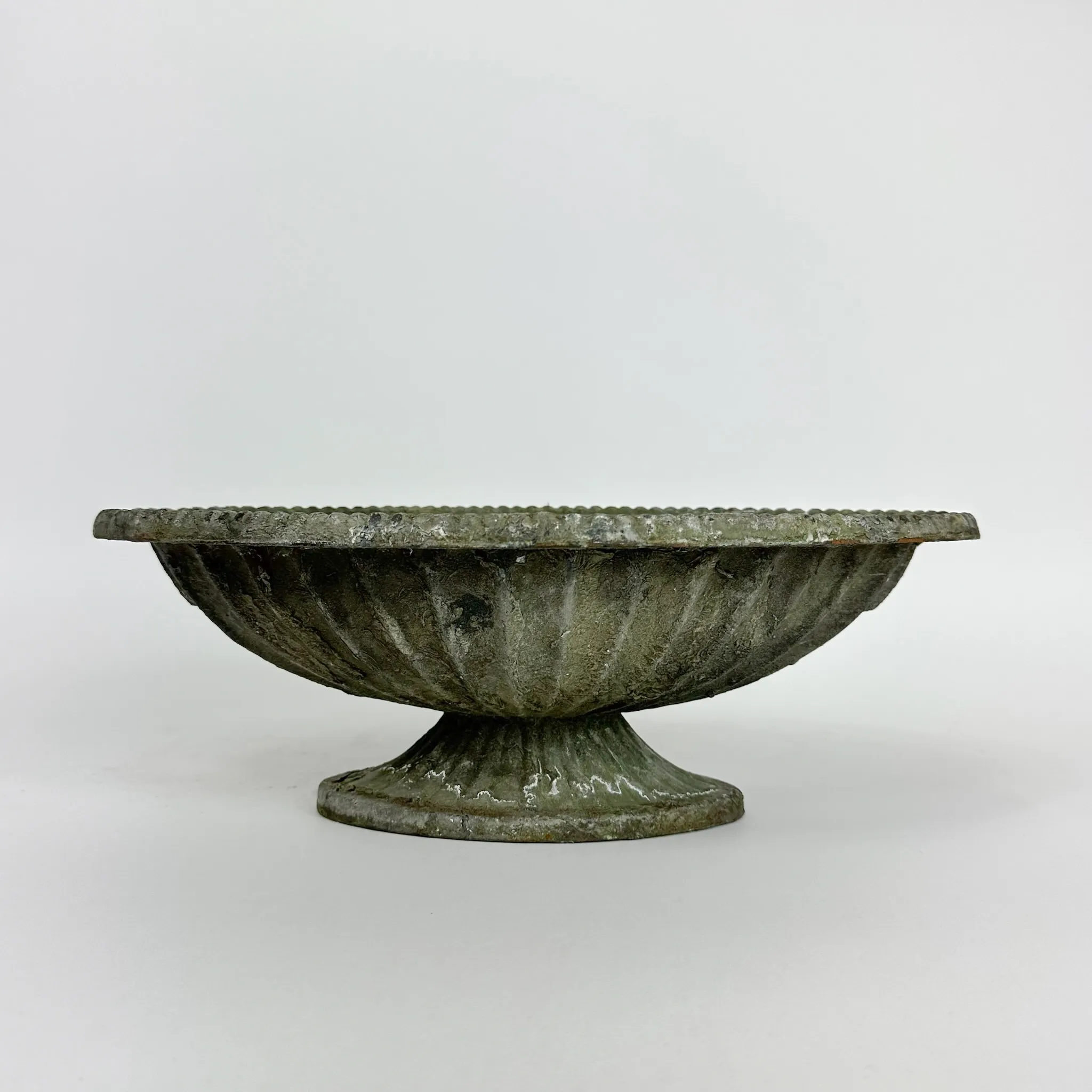 CAST IRON OVAL PEDESTAL PLANTER