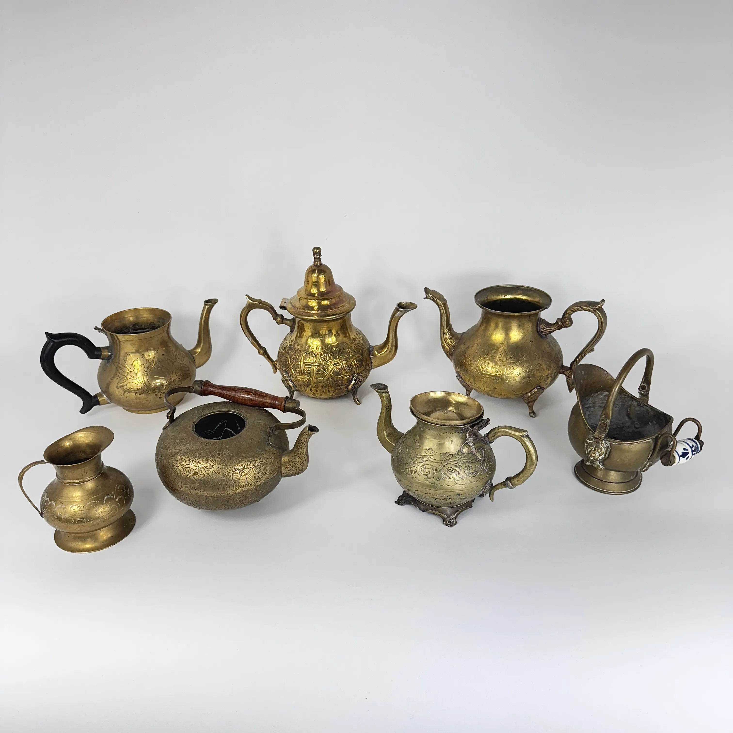 VINTAGE BRASS TEAPOT