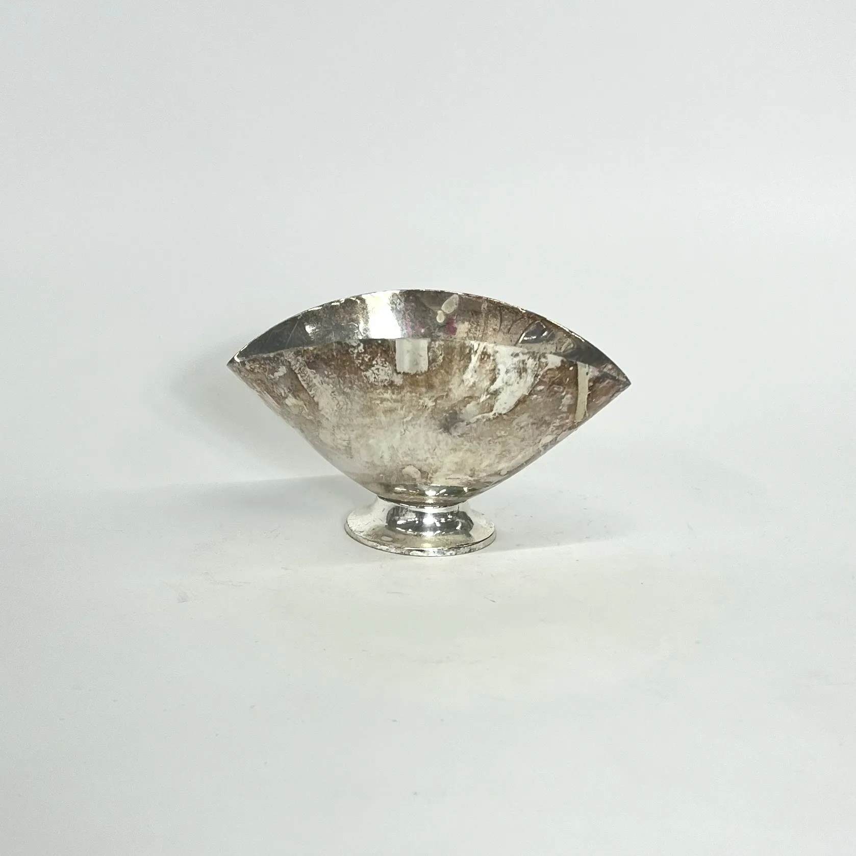 FOLDED EDGE SILVER COMPOTE