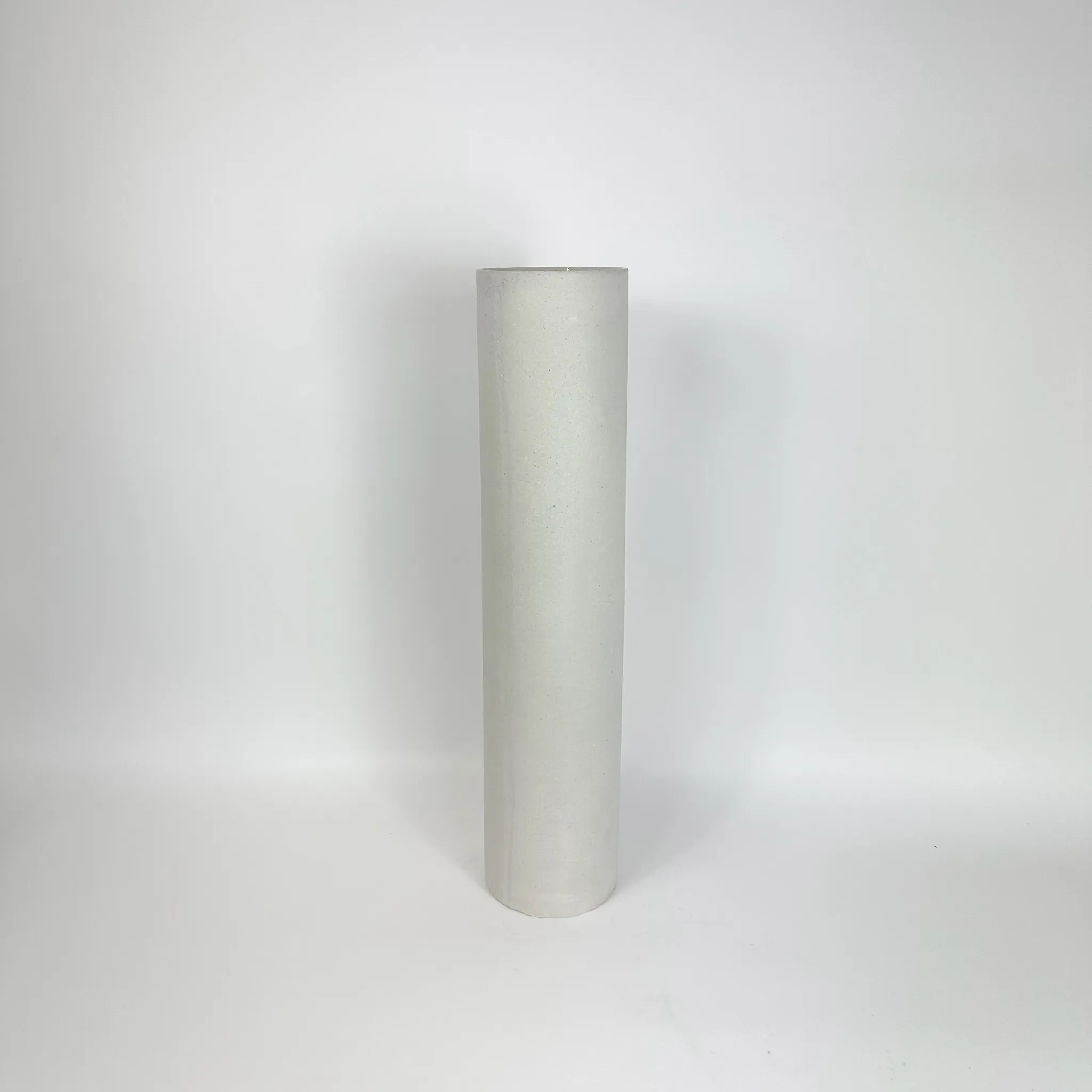 TALL WHITE COLUMN VASE