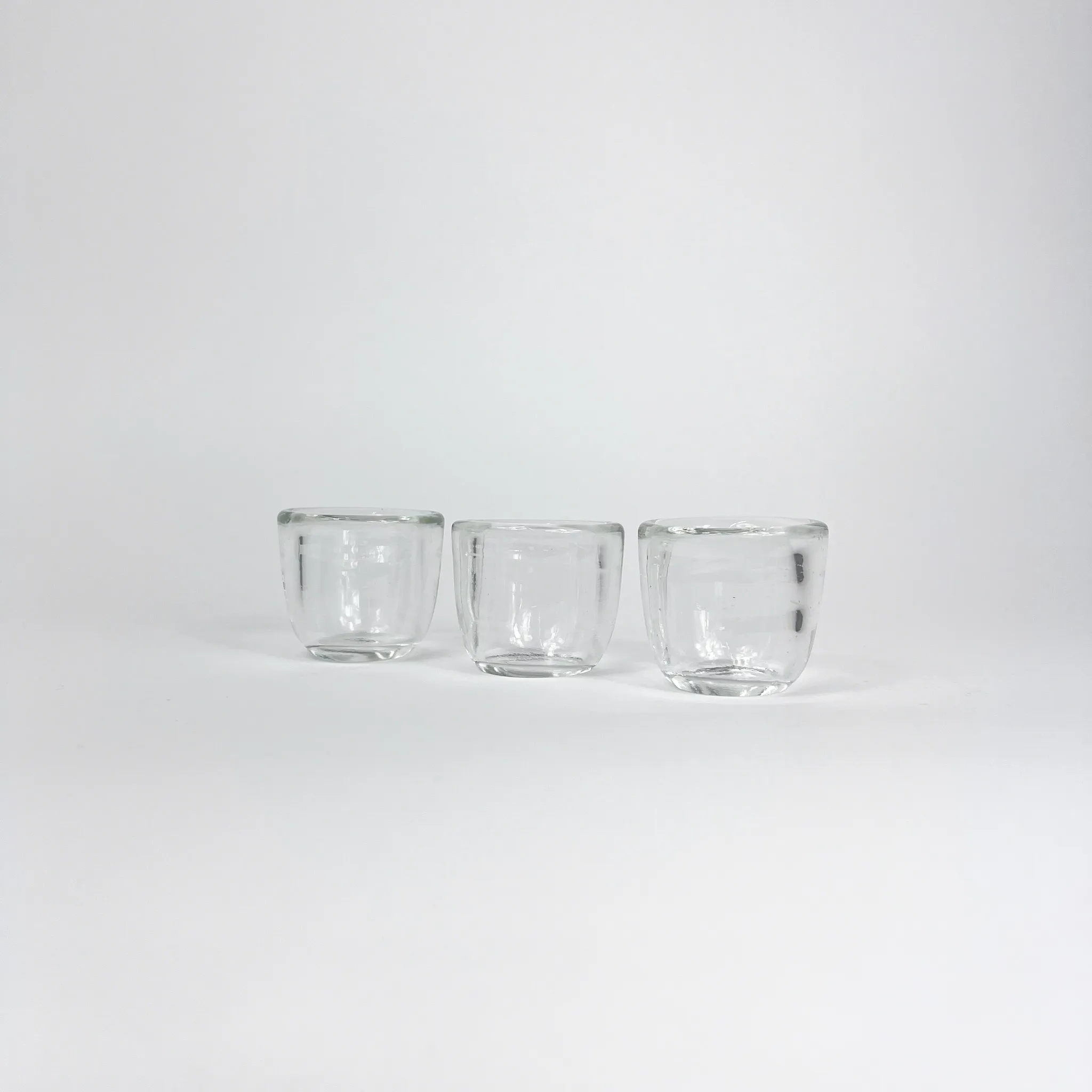 AURORA HANDBLOWN CLEAR GLASS VOTIVE
