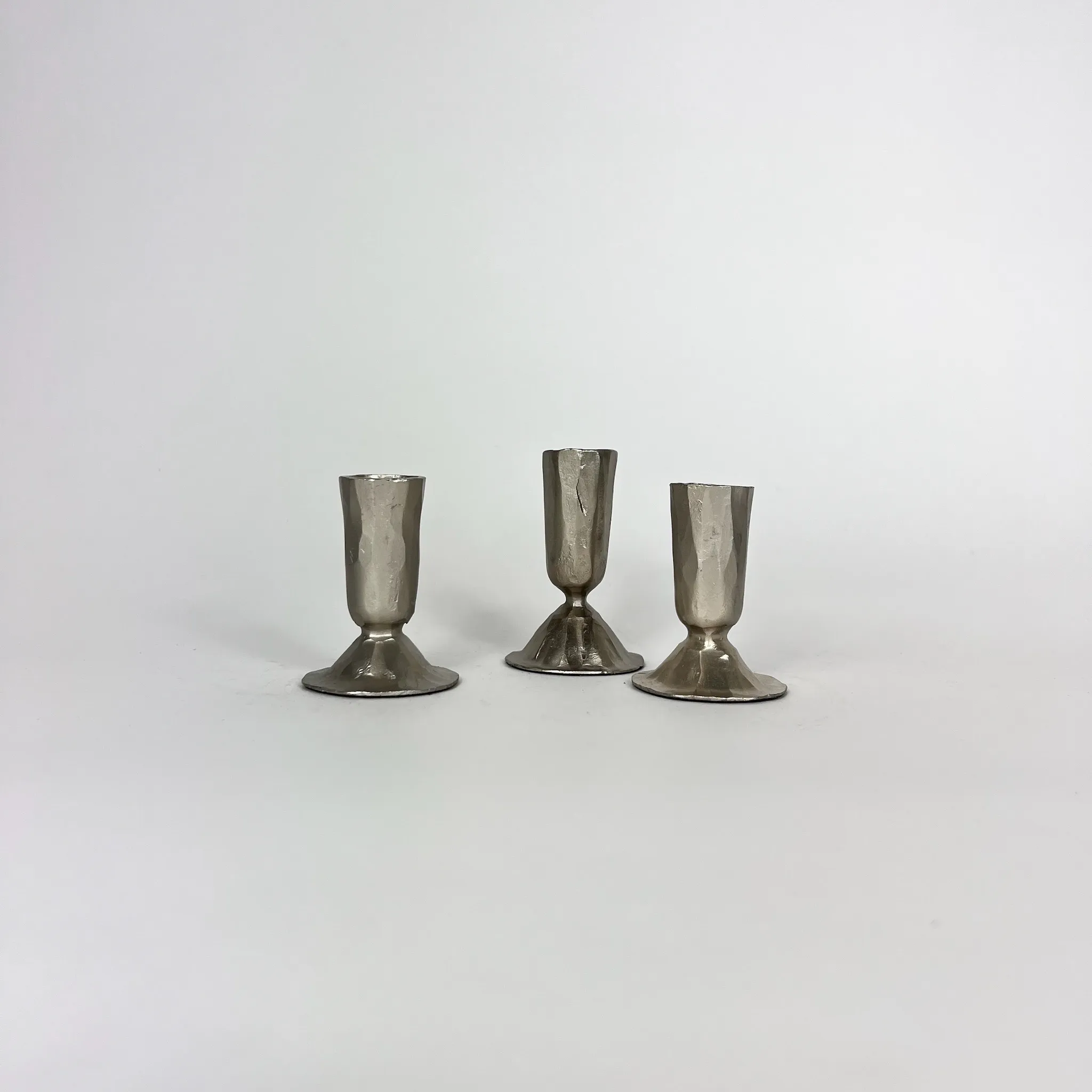 CAST SILVER TAPER HOLDERS