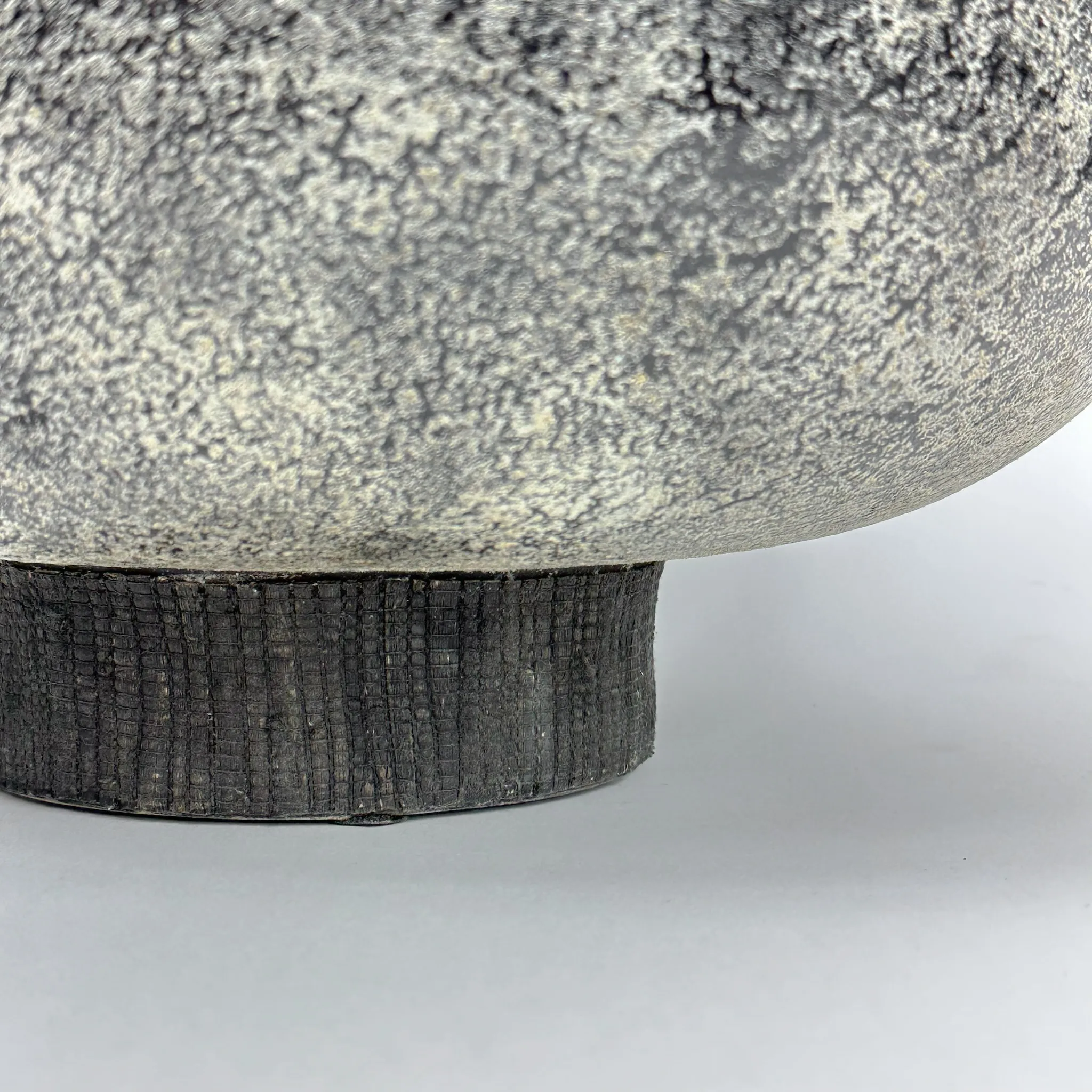 AGED STONE FOOTED BOWL