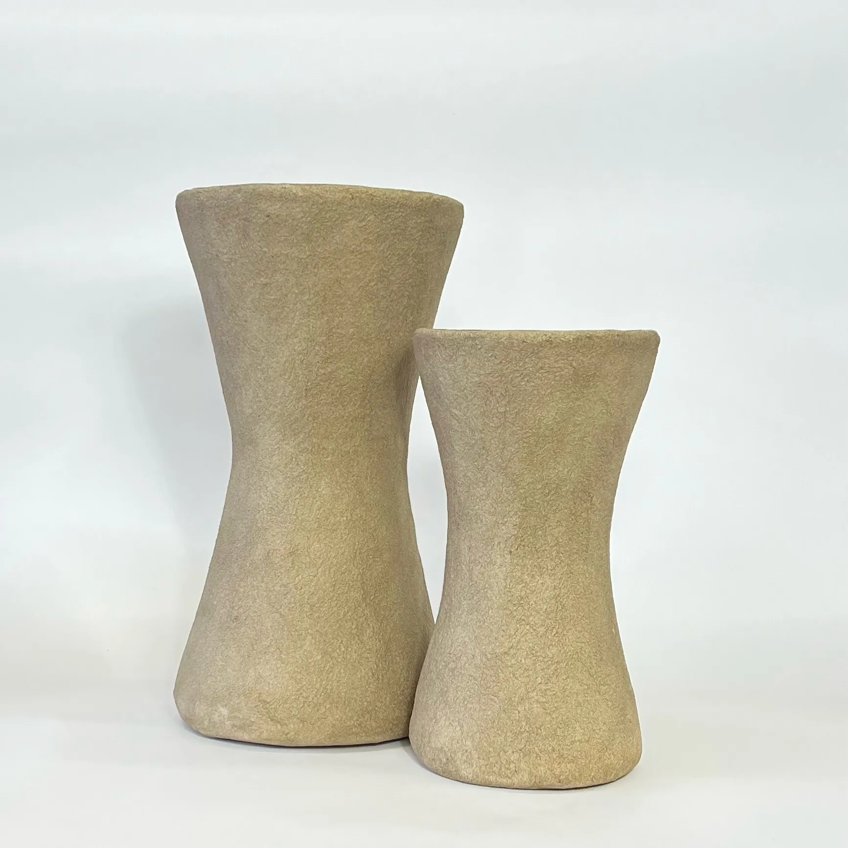 BROWN PAPIER MACHE VASE