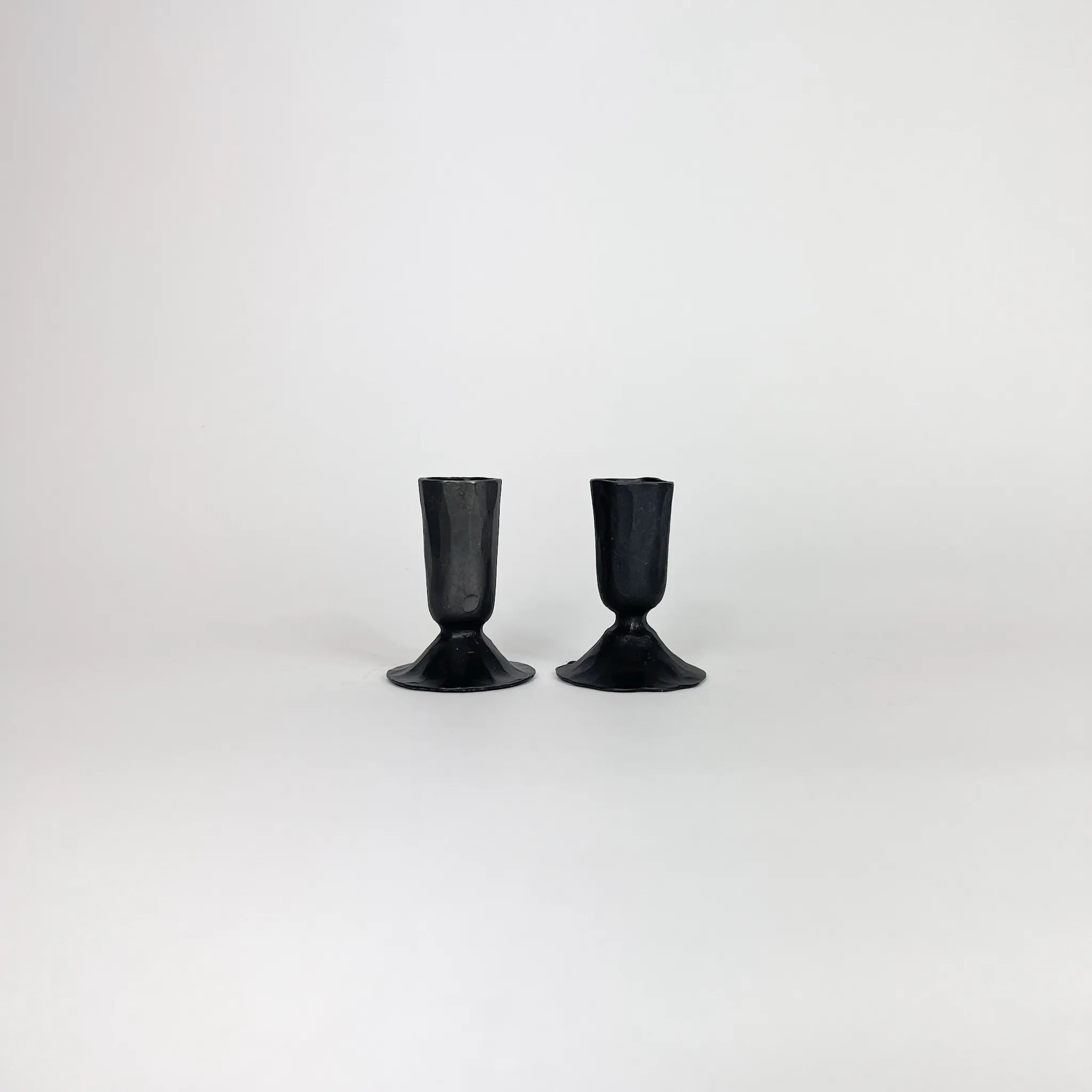 CAST BLACK TAPER HOLDERS