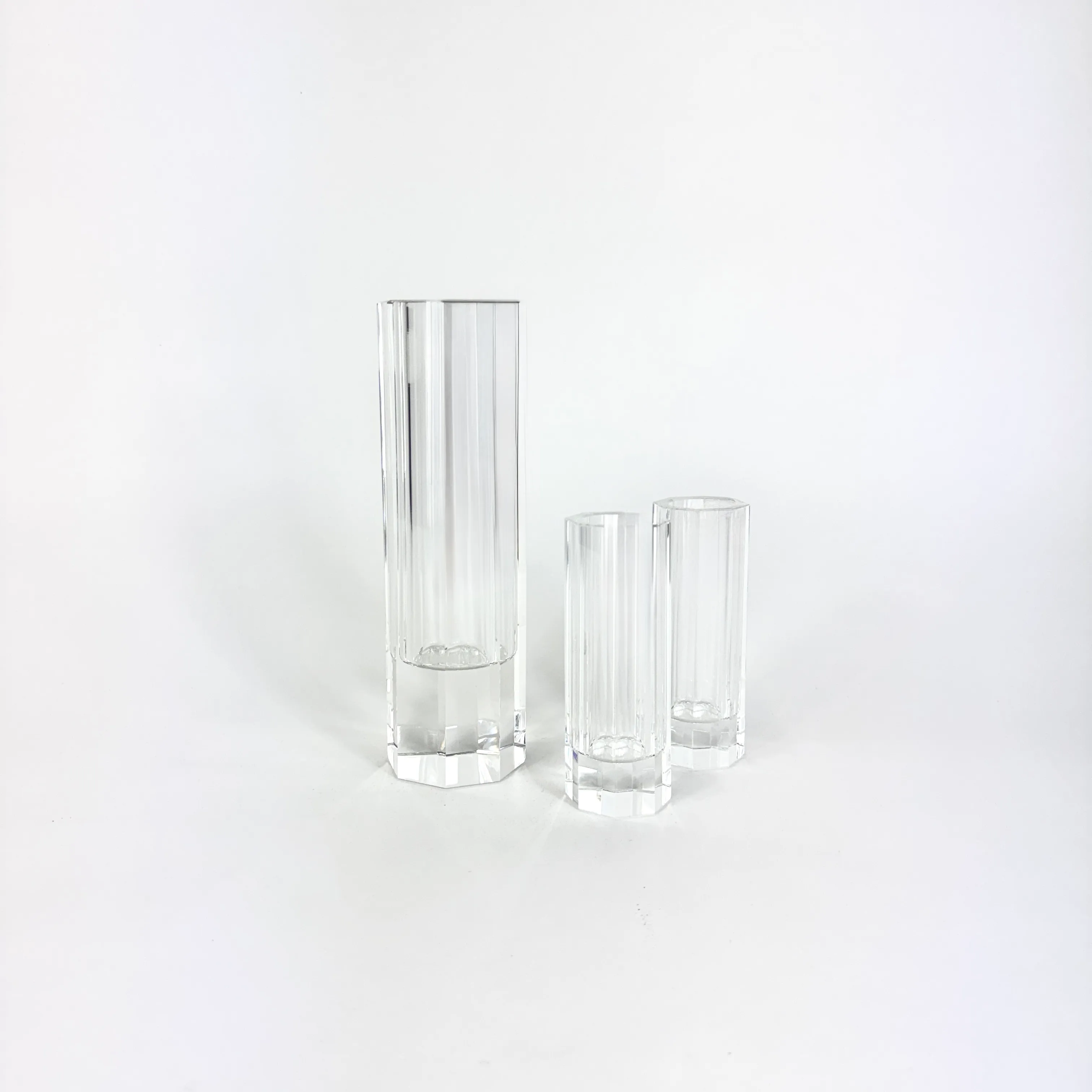 FACETED CRYSTAL BUD VASE