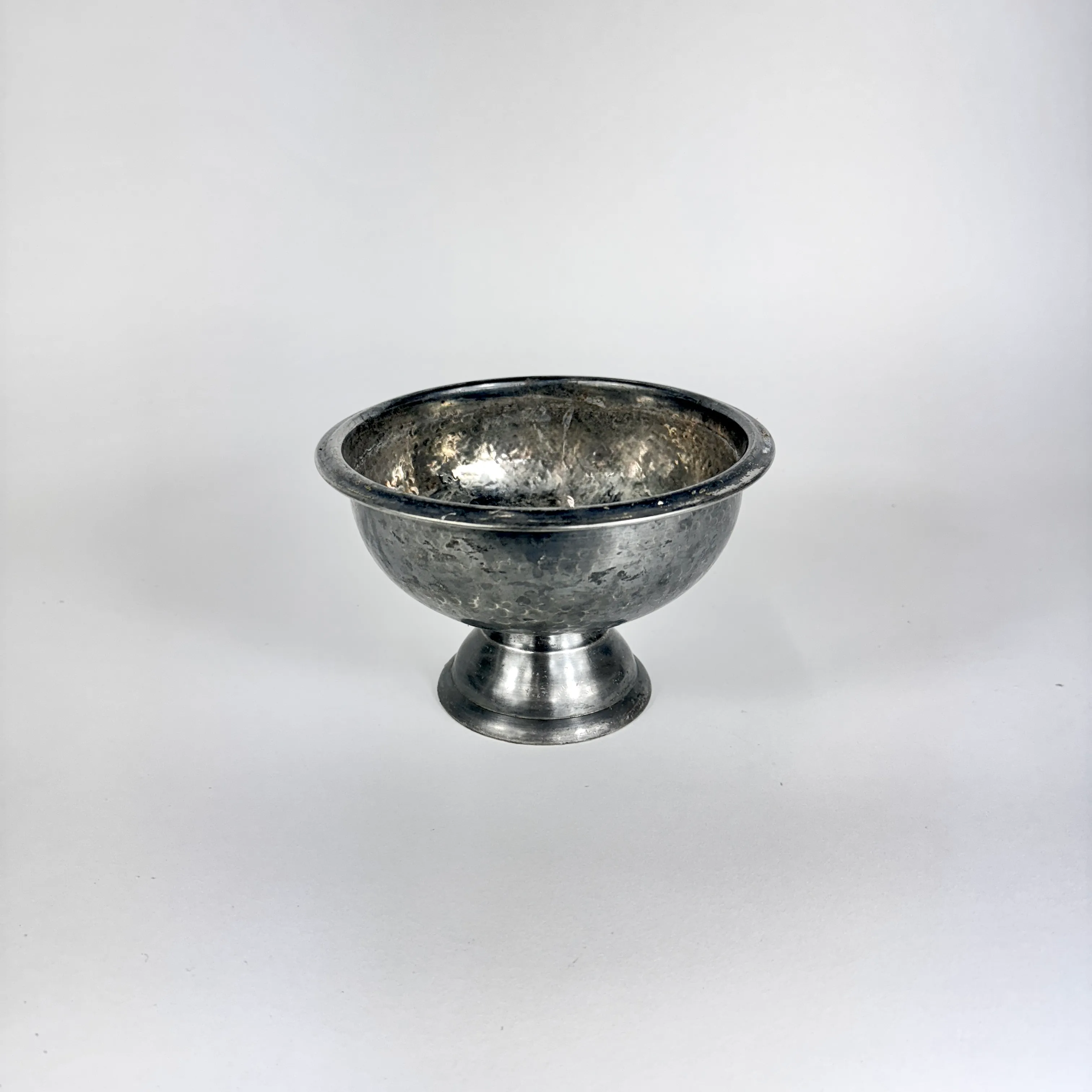 BURNISHED SILVER HAMMERED BOWL SET/6