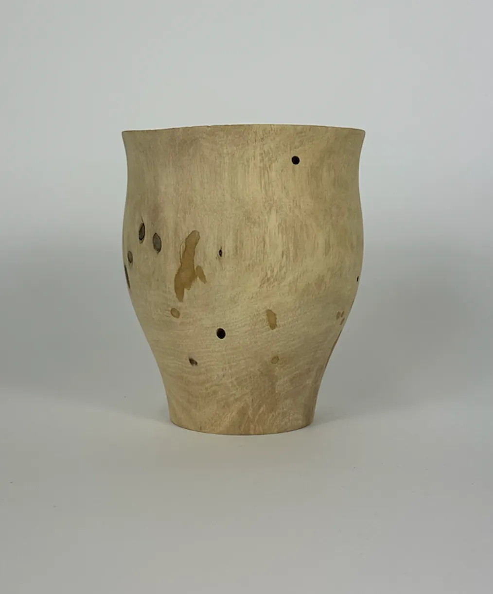 MANGO WOOD TULIP VASE