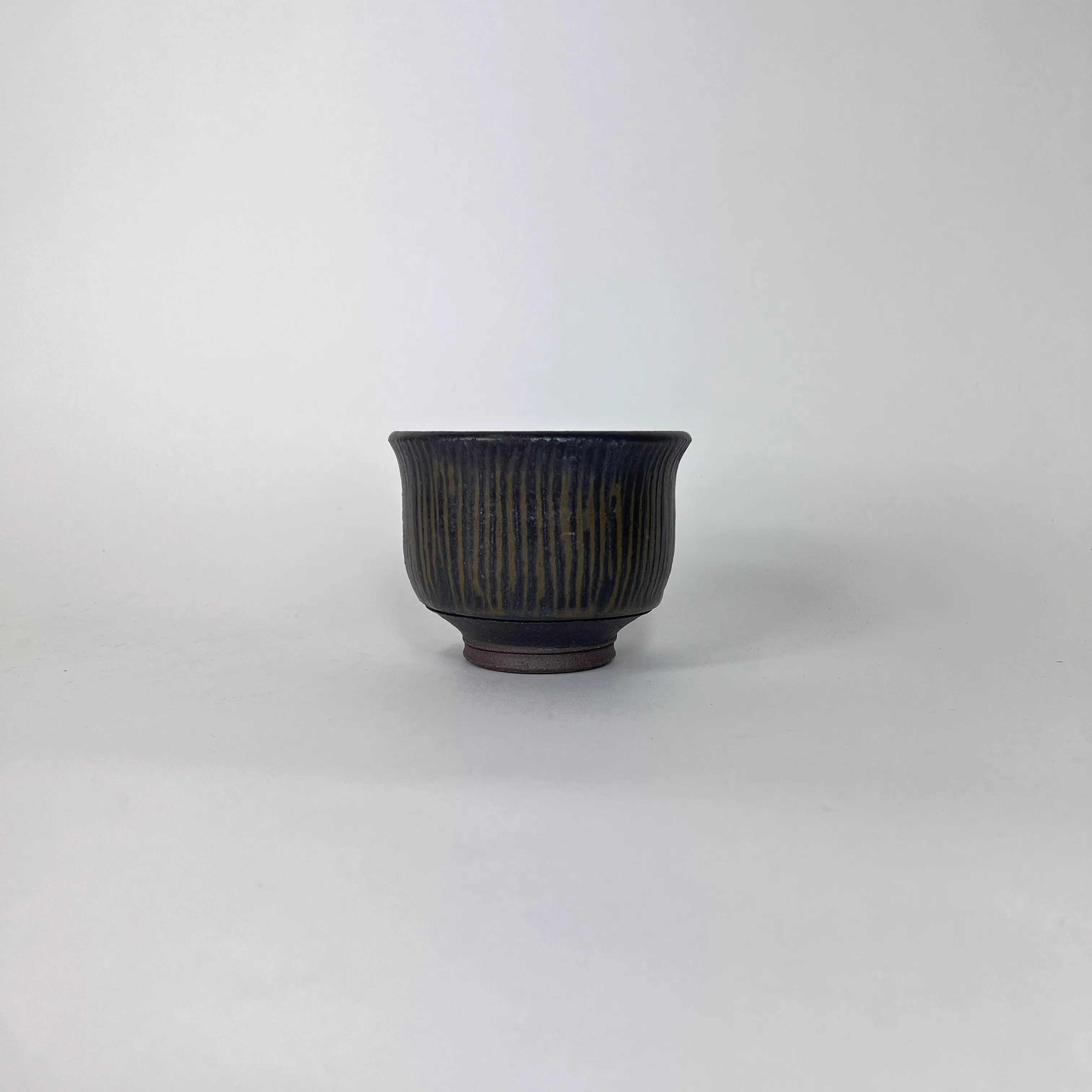 E. GENTRY BLACK ASH STRIPED BOWL