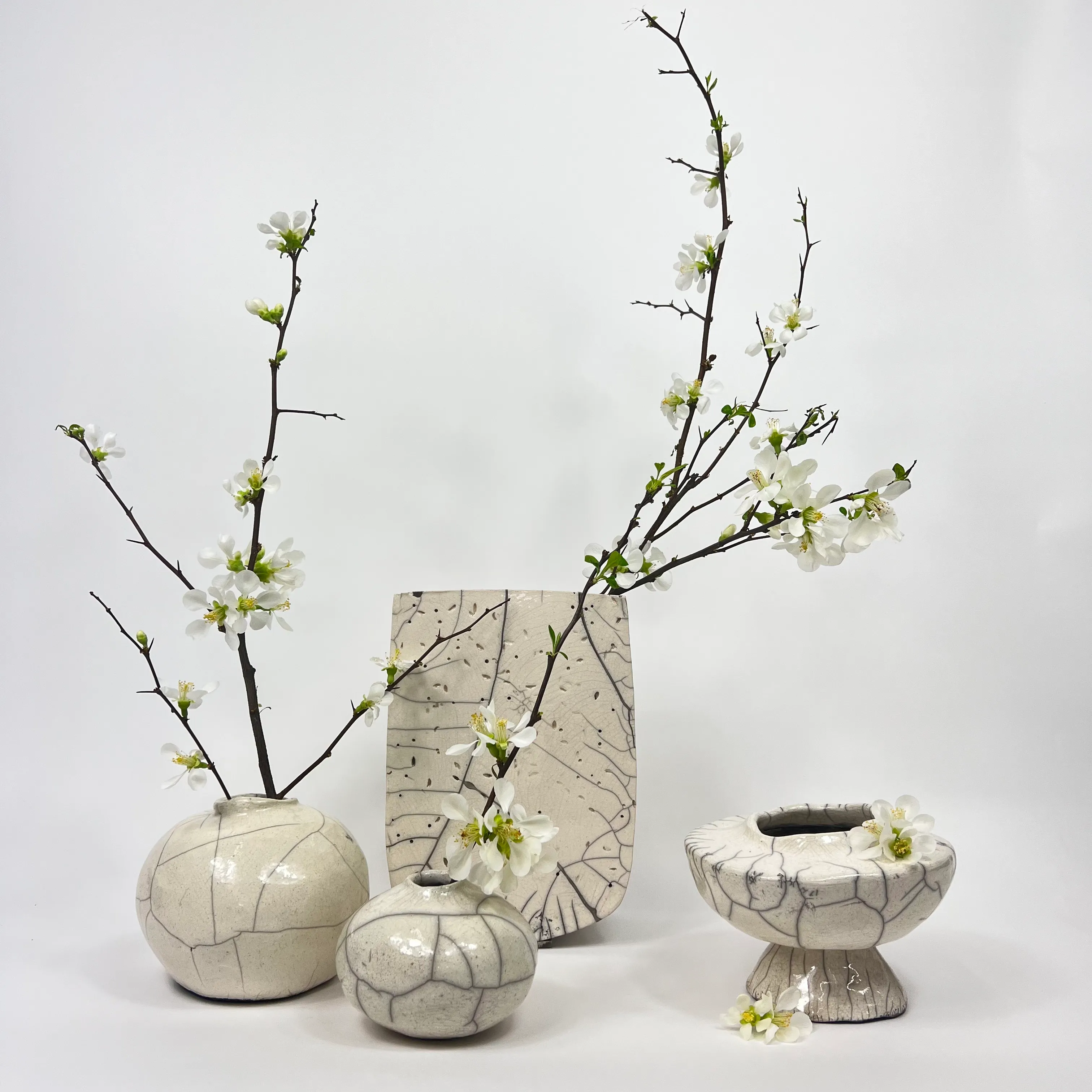RAKU VASE SET/4