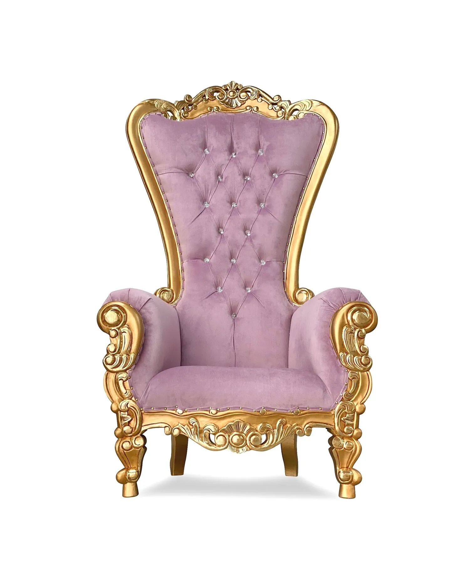 Lavender and Gold Throne Chair 