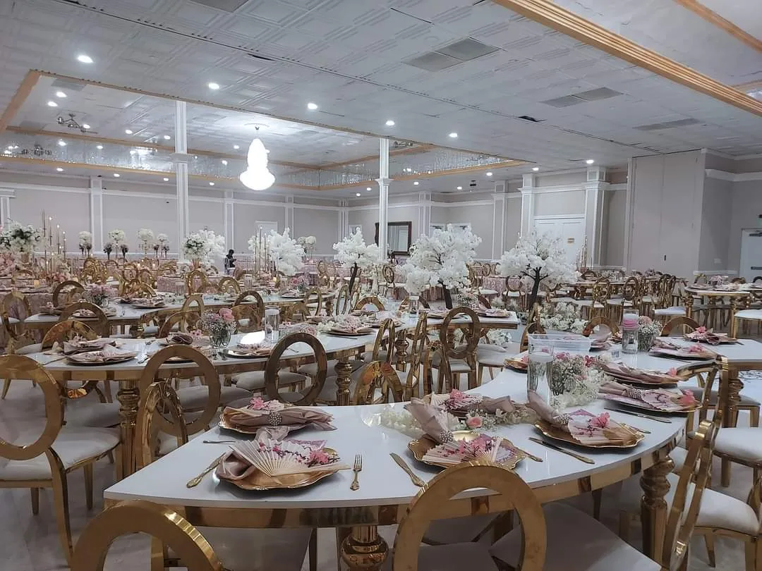 Gold and white Table