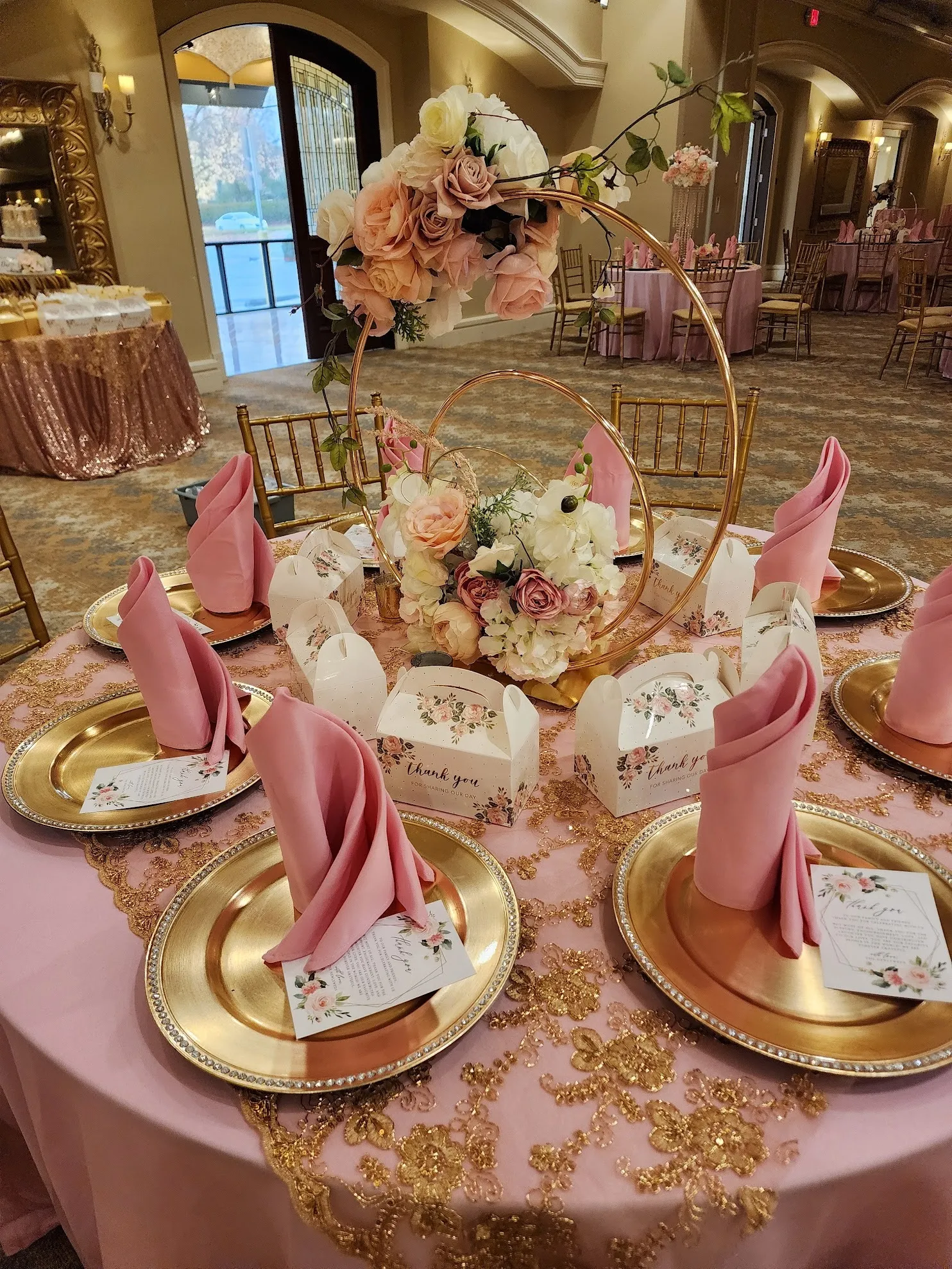  Metallic Gold Acrylic Charger Plate with crystals