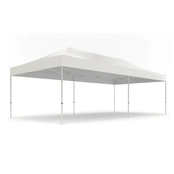 Easy up partytent - 4x8 meter wit - met zijwanden