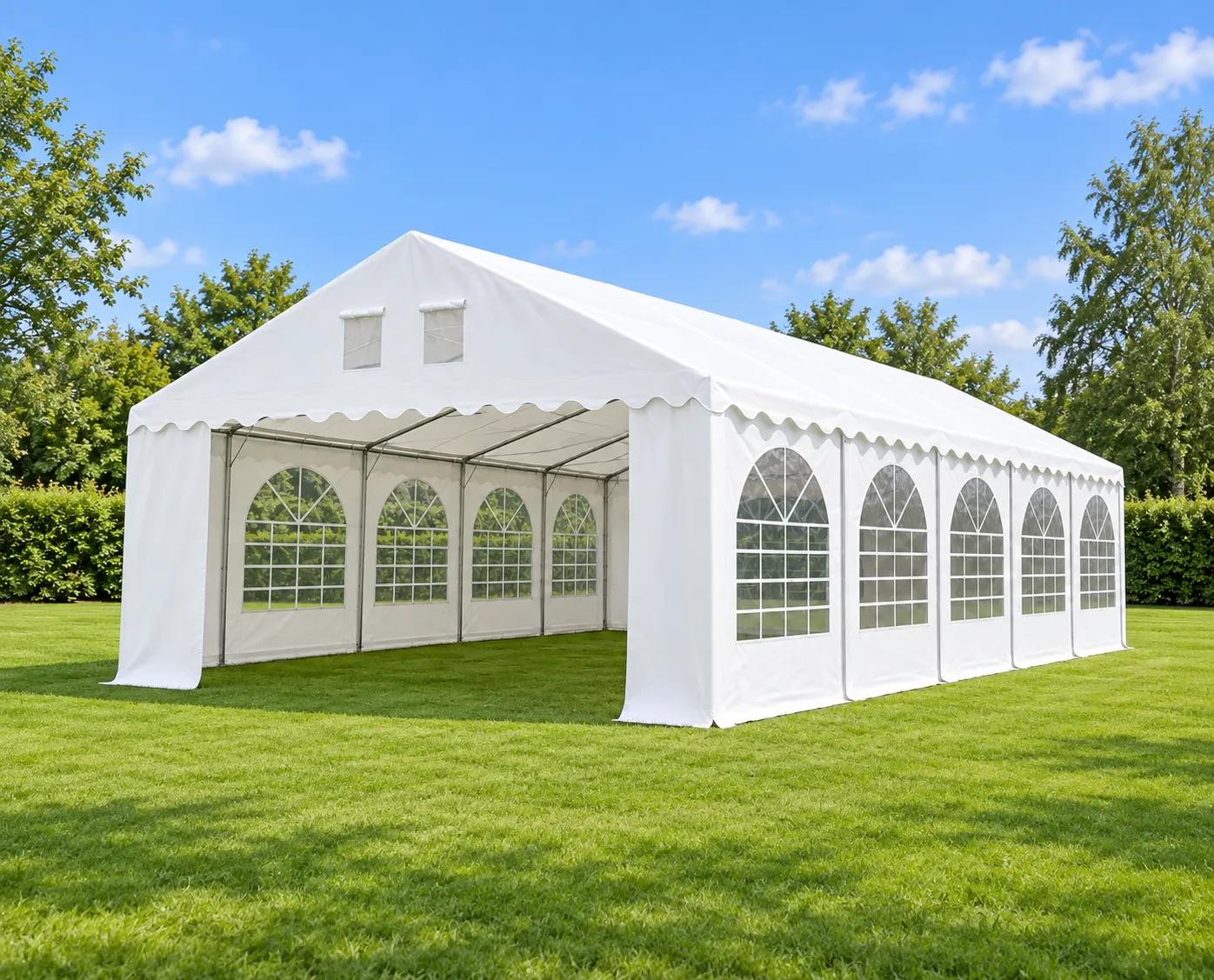 Stevige witte partytent 6 x 10 meter