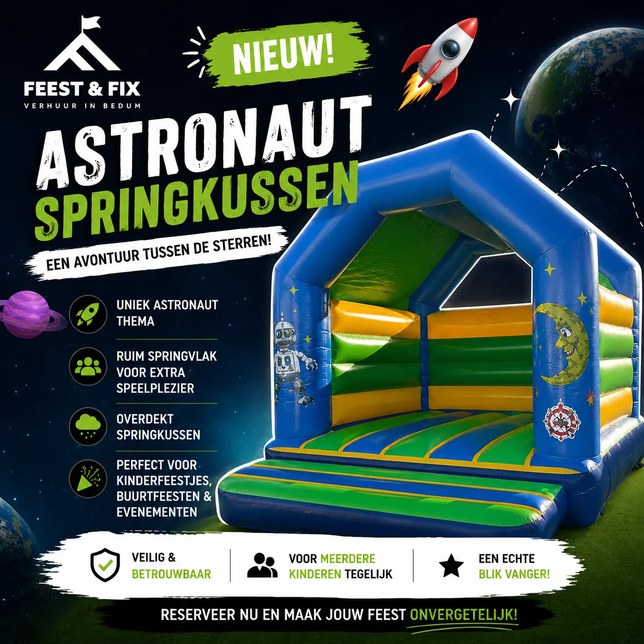 Astronaut springkussen