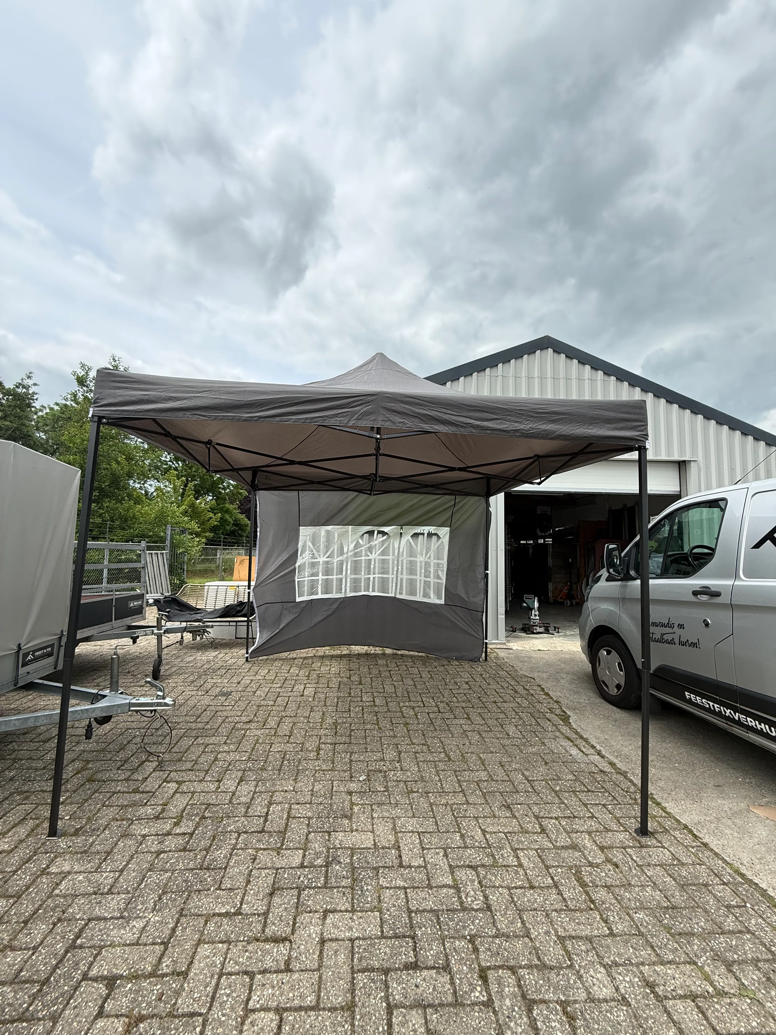 Easy up partytent – 3x3 meter antraciet