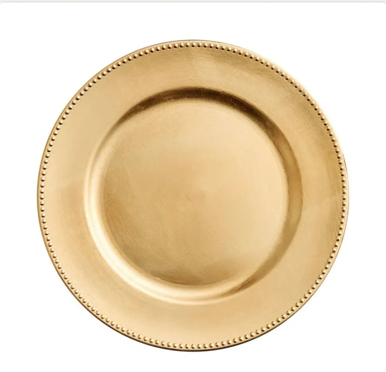Gold Charger Plates (Set of 10)
