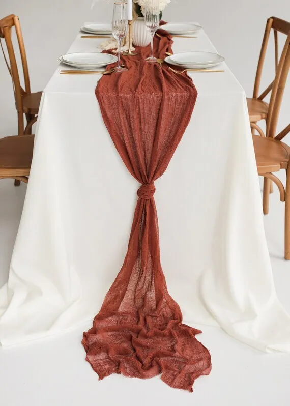Rust Cheesecloth Runner 5ft