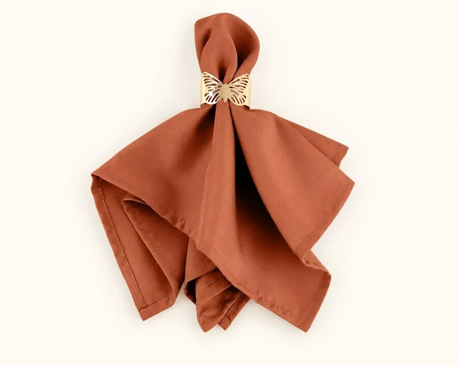 Terracotta Polyester Napkin 17"x17"  