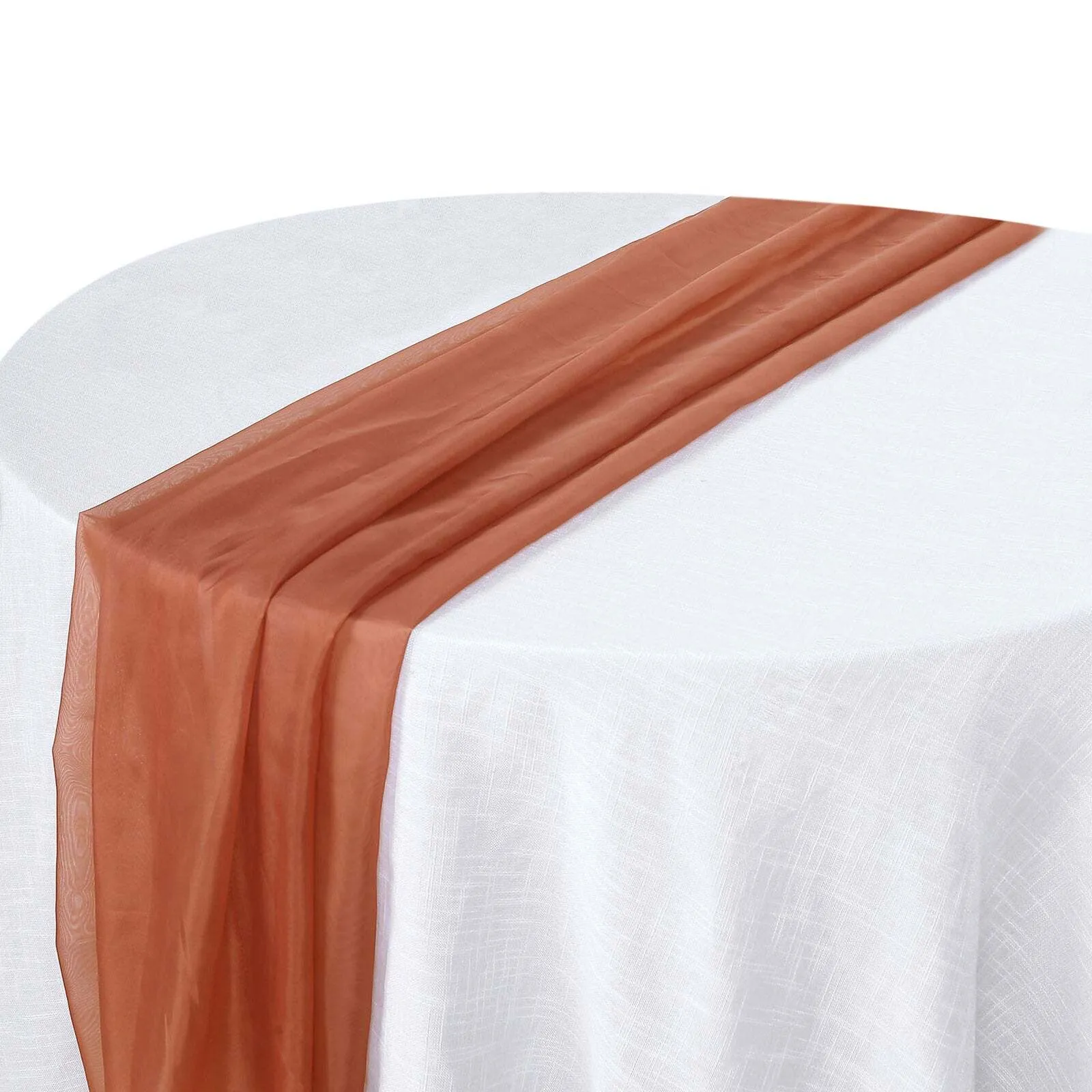 Terracotta Chiffon Runner