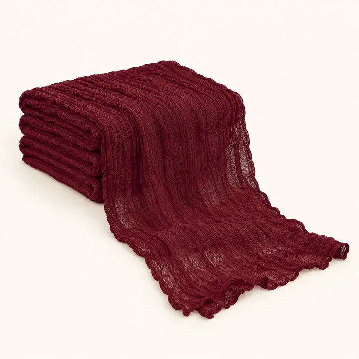 Burgundy Cheesecloth Runner 5ft