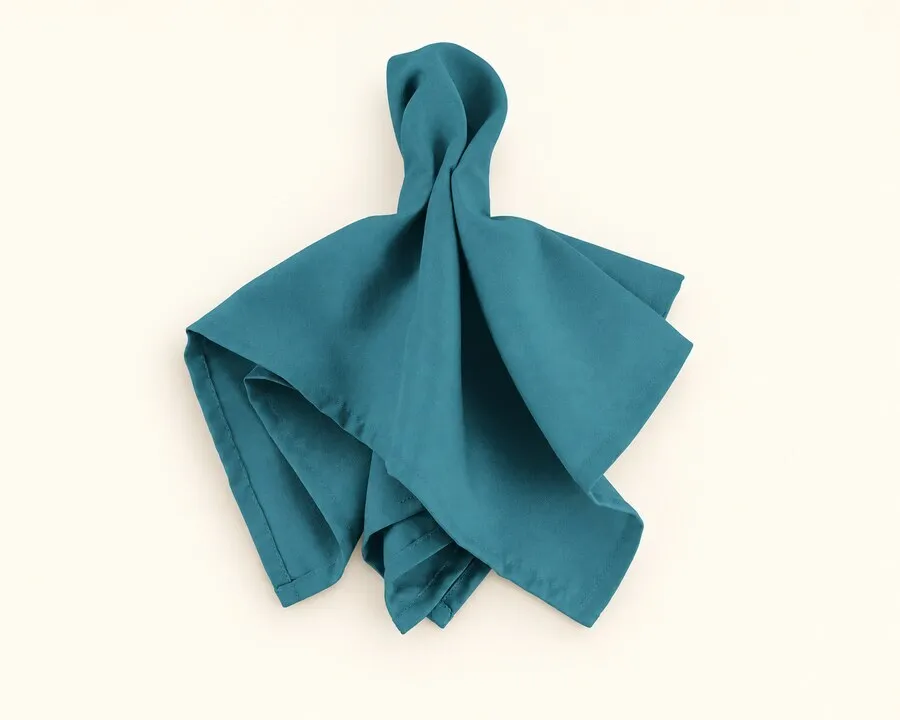 Peacock Teal Polyester Napkin 17"x17"