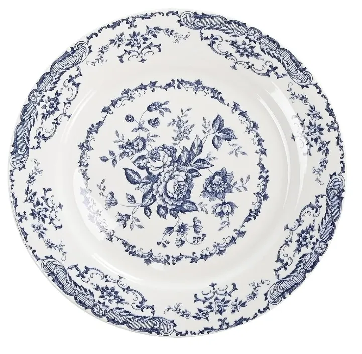 Blue Floral Salad/Dessert Plate 8.5"