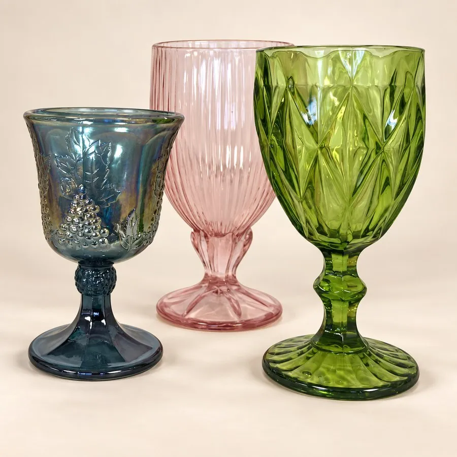 Colorful Glass Goblet Collection