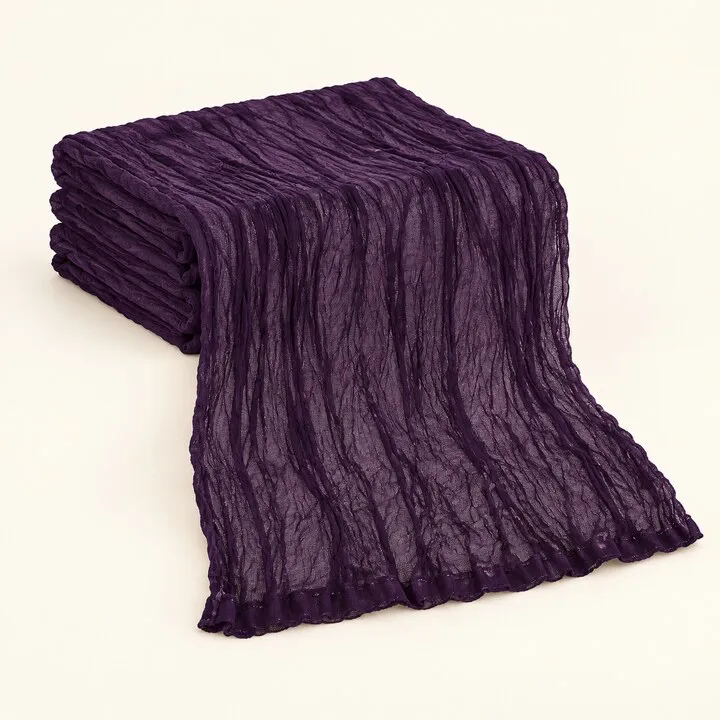 Purple Cheesecloth Runner 10ft