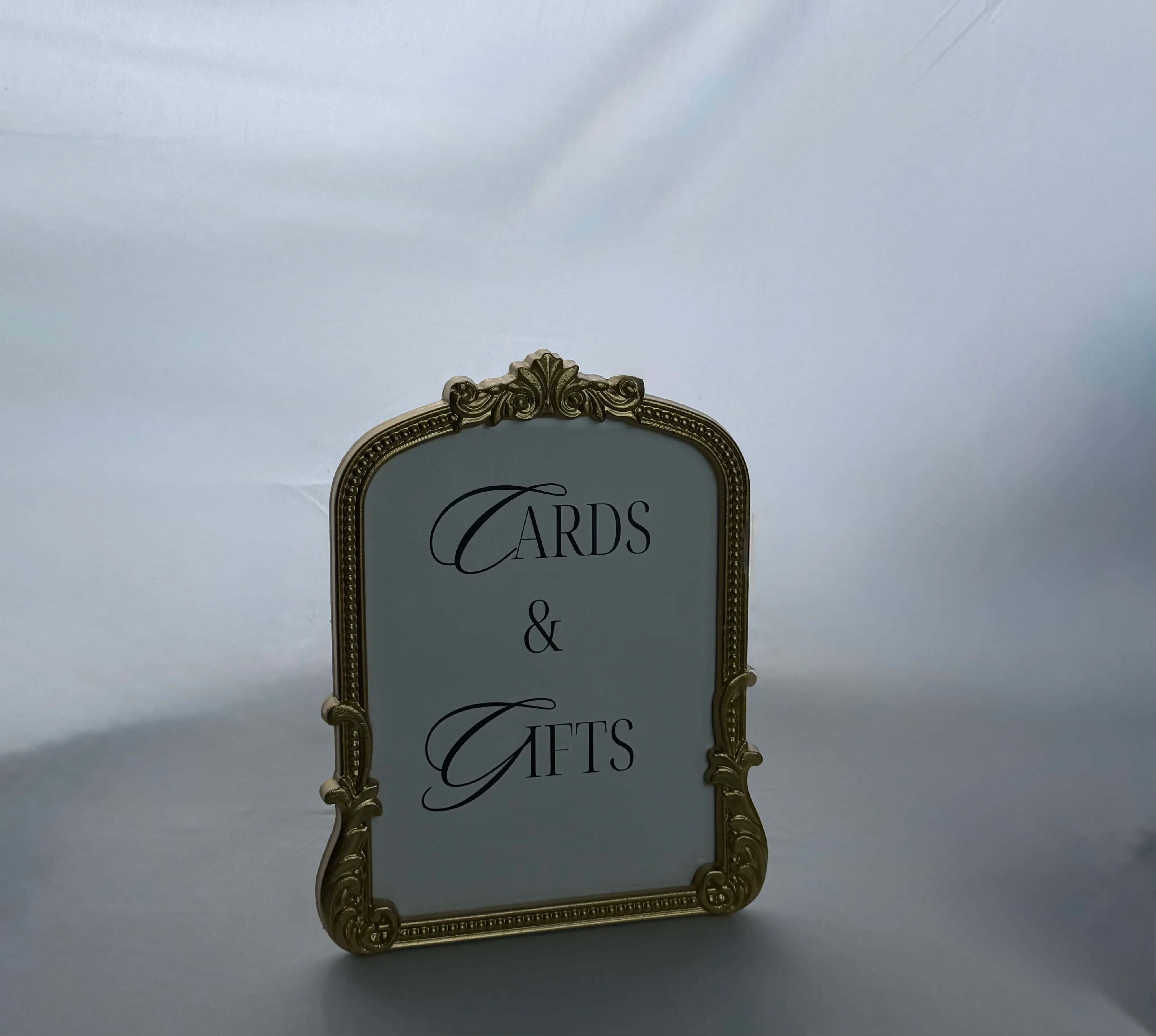 Gold Vintage Frame Cards & Gifts Sign