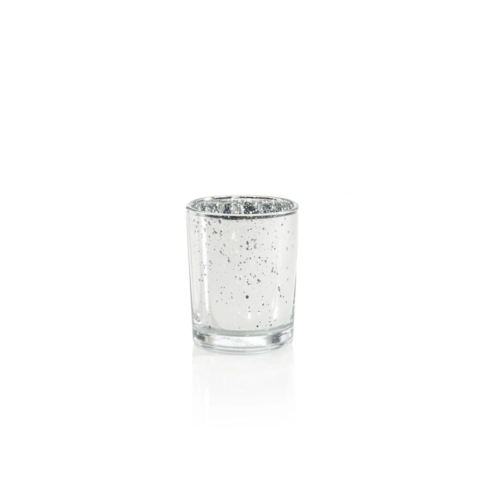 Silver Crackle Tealight Candle Holder
