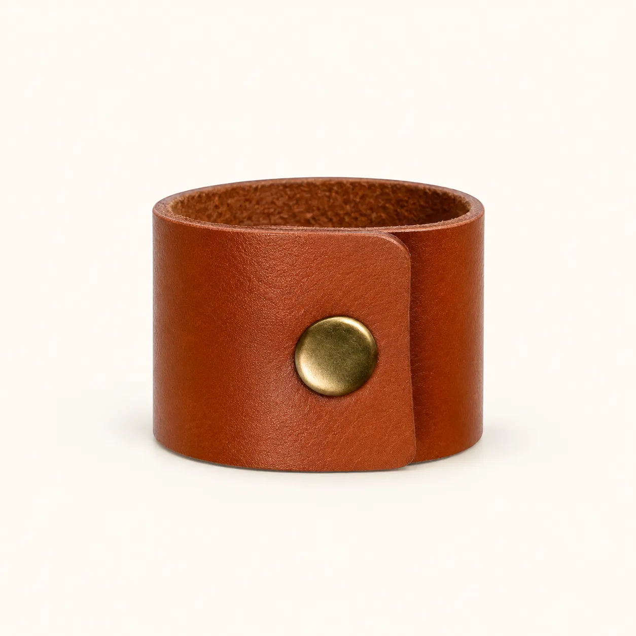 Brown Leather Napkin RIng