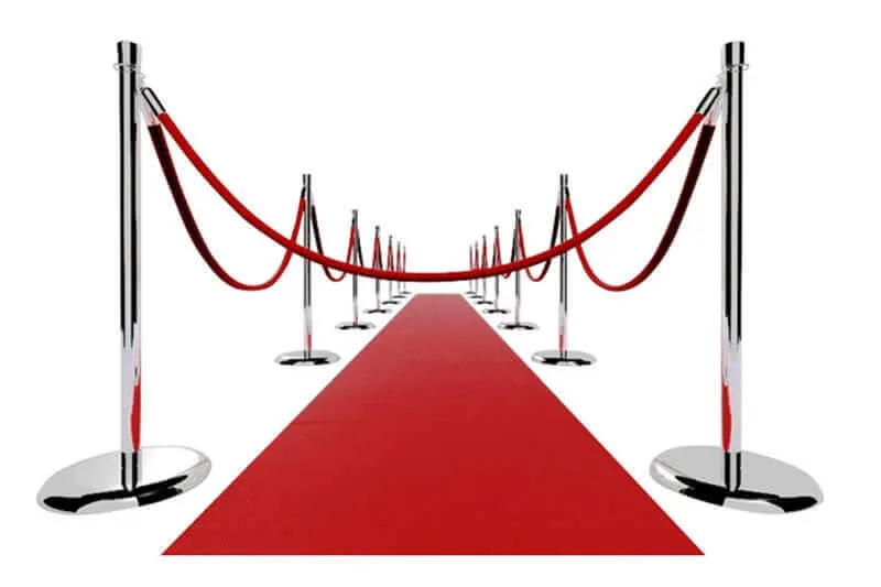 3ft x 20ft Red Carpet with Stanchions