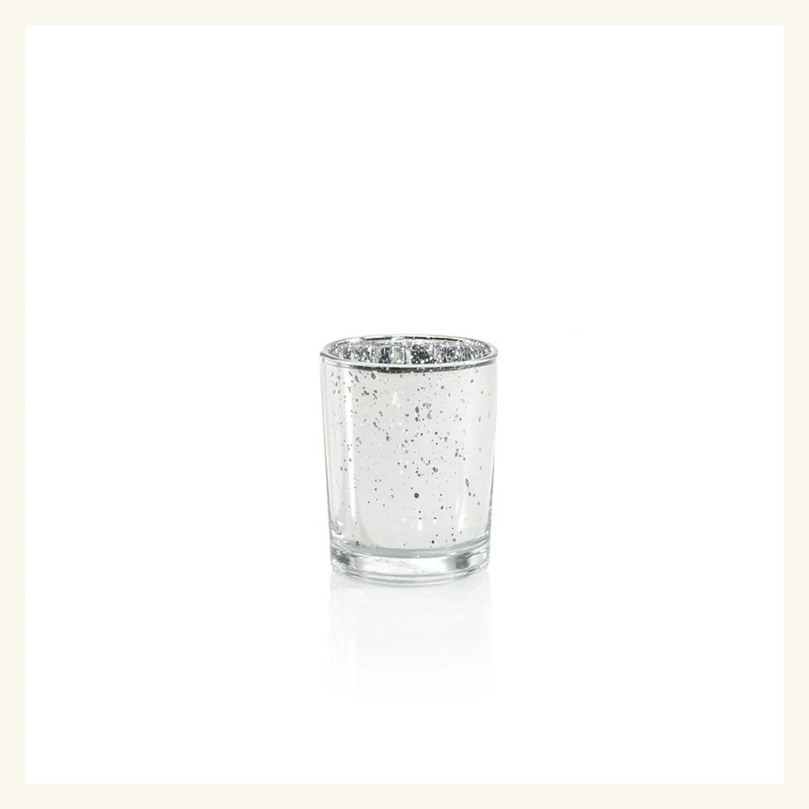 Silver Crackle Tealight Candle Holder